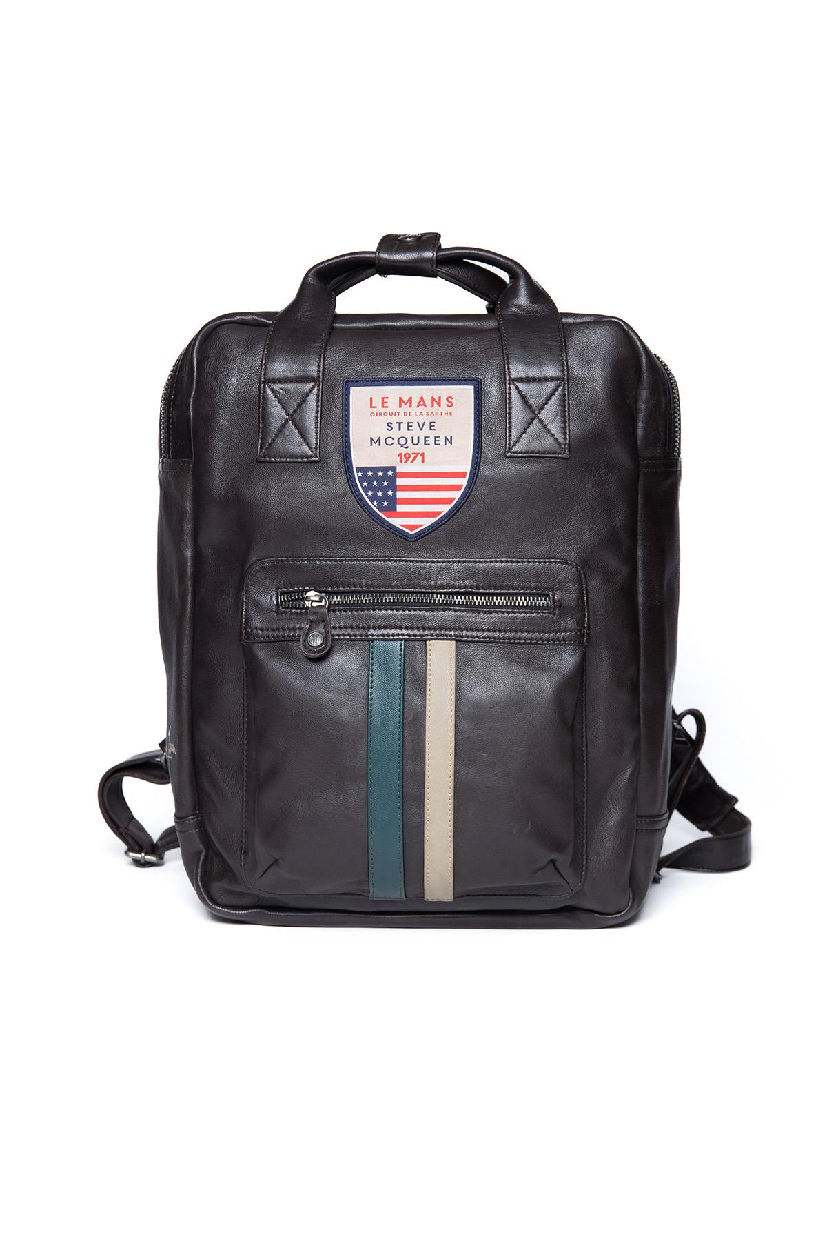 Herren Taschen Steve Mcqueen MATT4 BACKPACK DARK BROWN — Ansicht 1