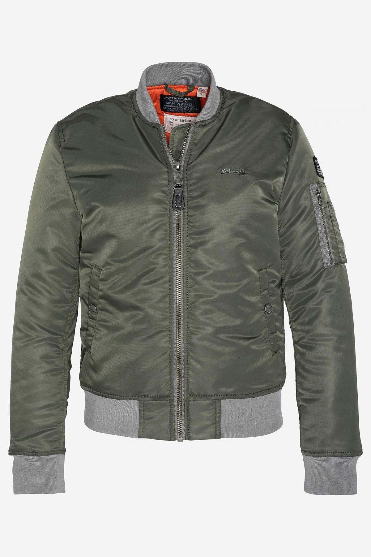 Chaqueta Mujeres Schott AIRFORCEWRS SAGE KAKI — vista 5