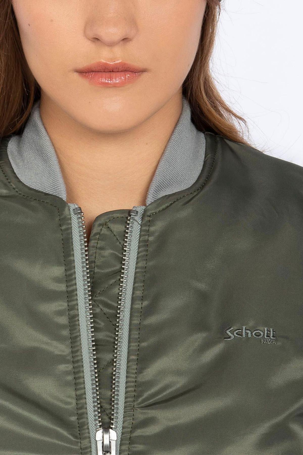 Chaqueta Mujeres Schott AIRFORCEWRS SAGE KAKI — vista 4