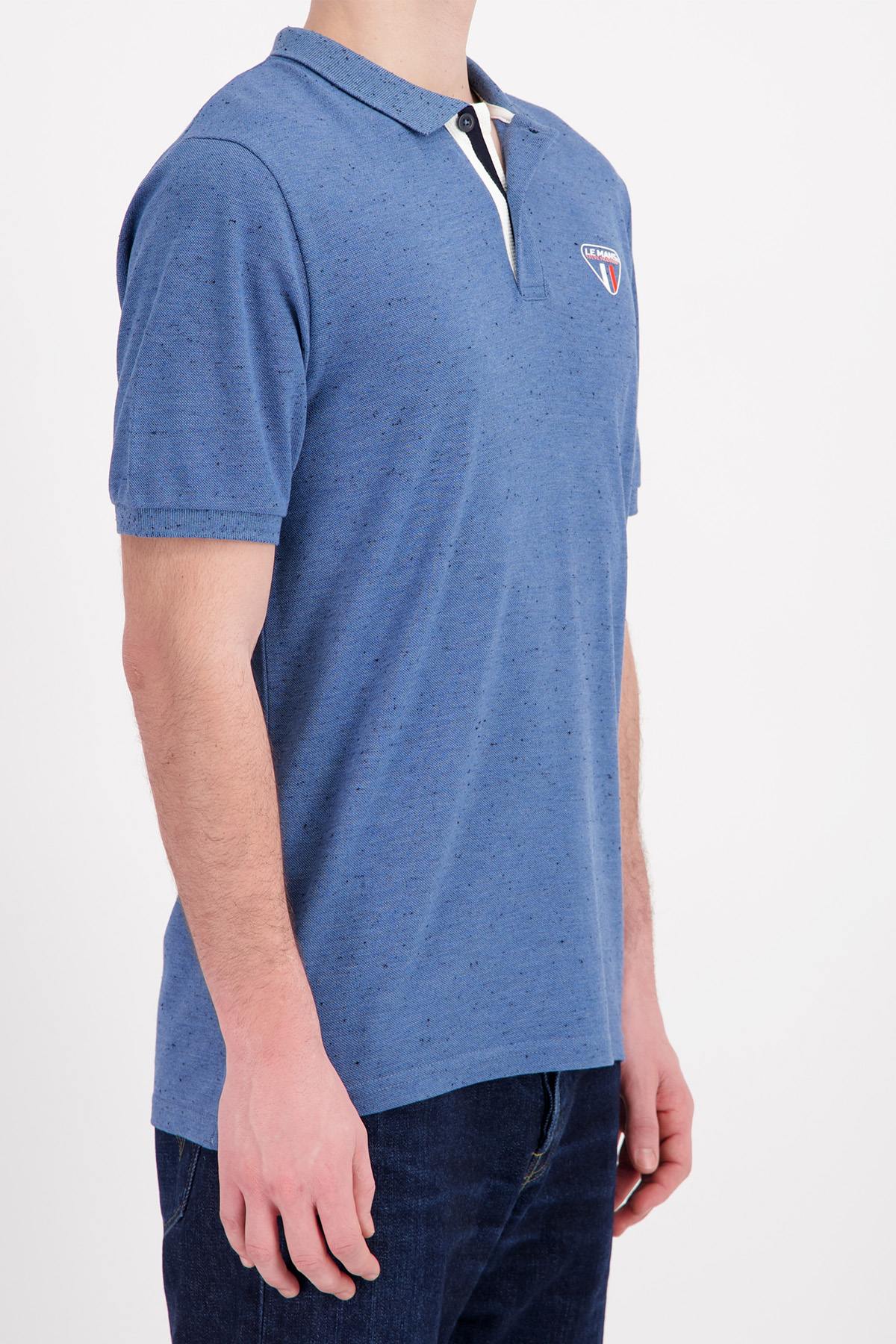 Polo Hombre Steve Mcqueen POM02-102 BLEU INJECTE — vista 4