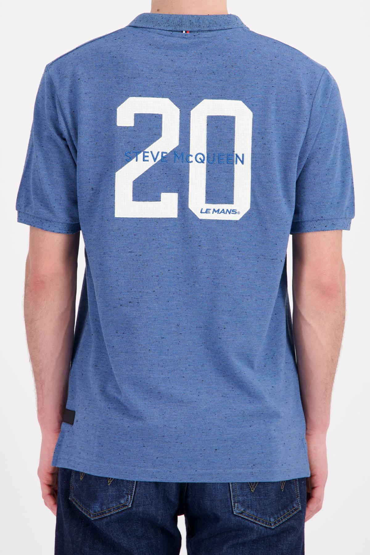 Polo Hombre Steve Mcqueen POM02-102 BLEU INJECTE — vista 2