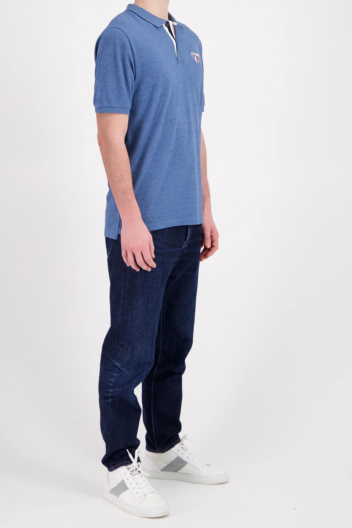 Polo Hombre Steve Mcqueen POM02-102 BLEU INJECTE — vista 5