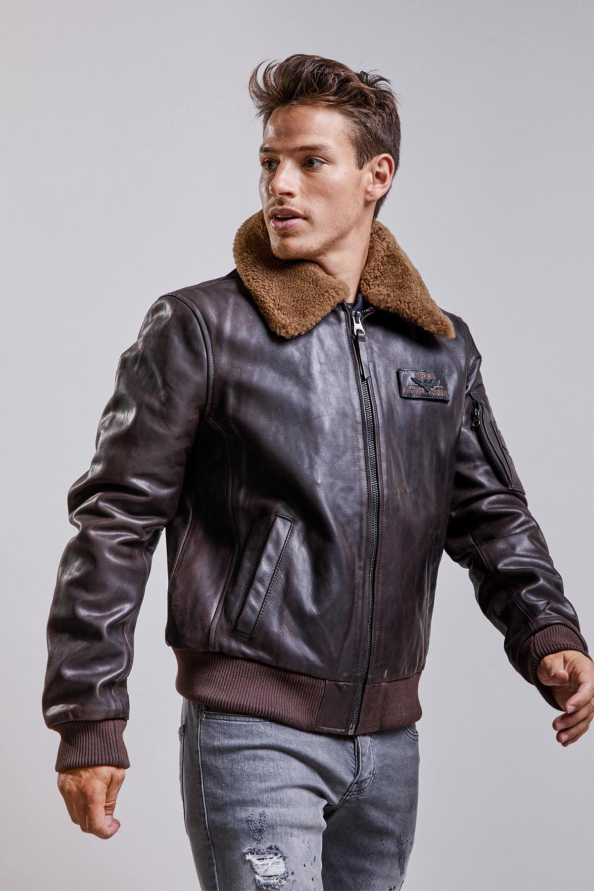 Chaqueta Hombre Redskins COMMANDER STRIKING BROWN — vista 3