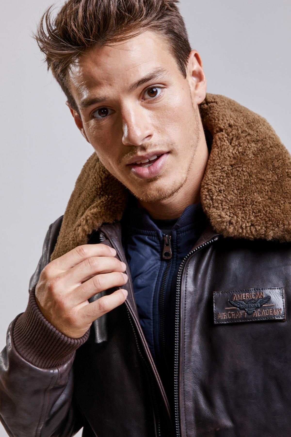 Chaqueta Hombre Redskins COMMANDER STRIKING BROWN — vista 2