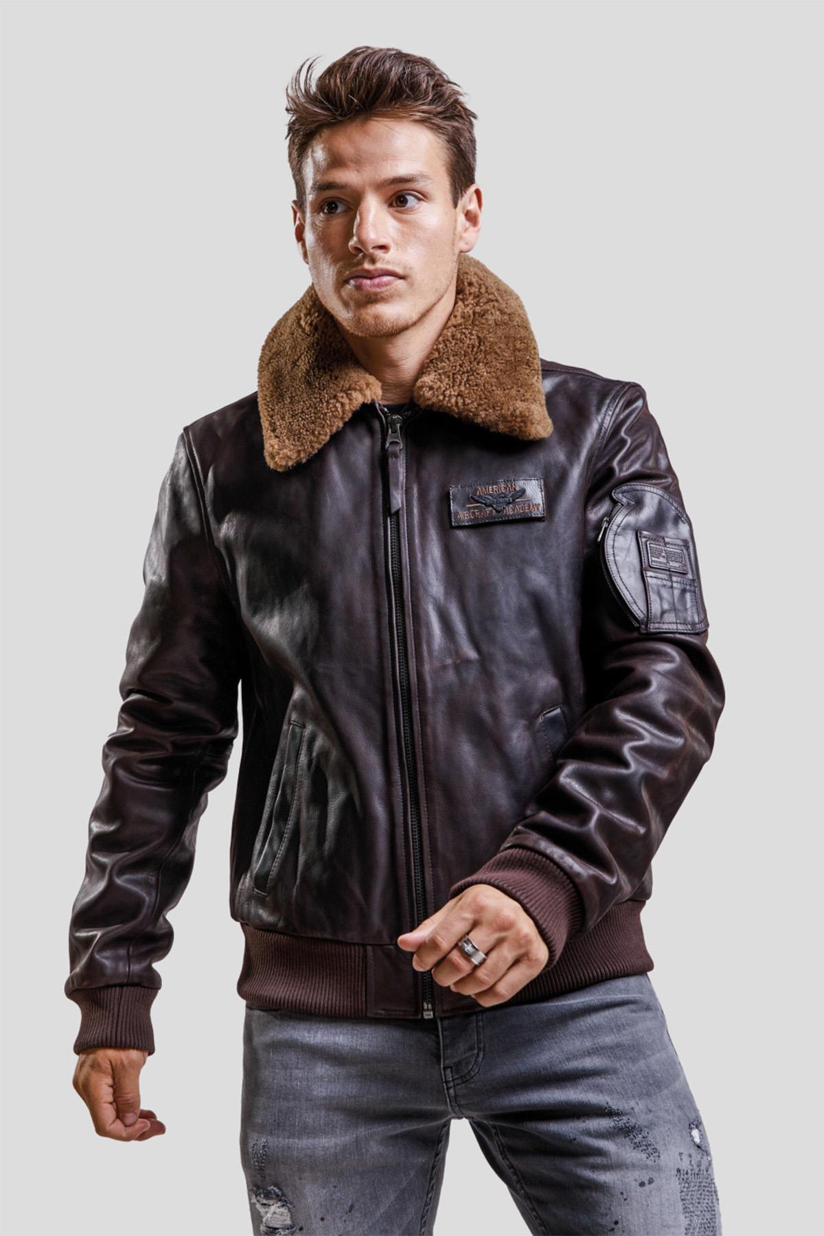 Chaqueta Hombre Redskins COMMANDER STRIKING BROWN — vista 1