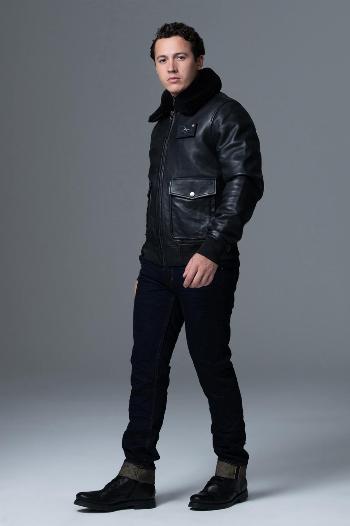 Blouson Homme Armée De L'air Et De L'espace PILOT ATLAS BLACK — vue 9