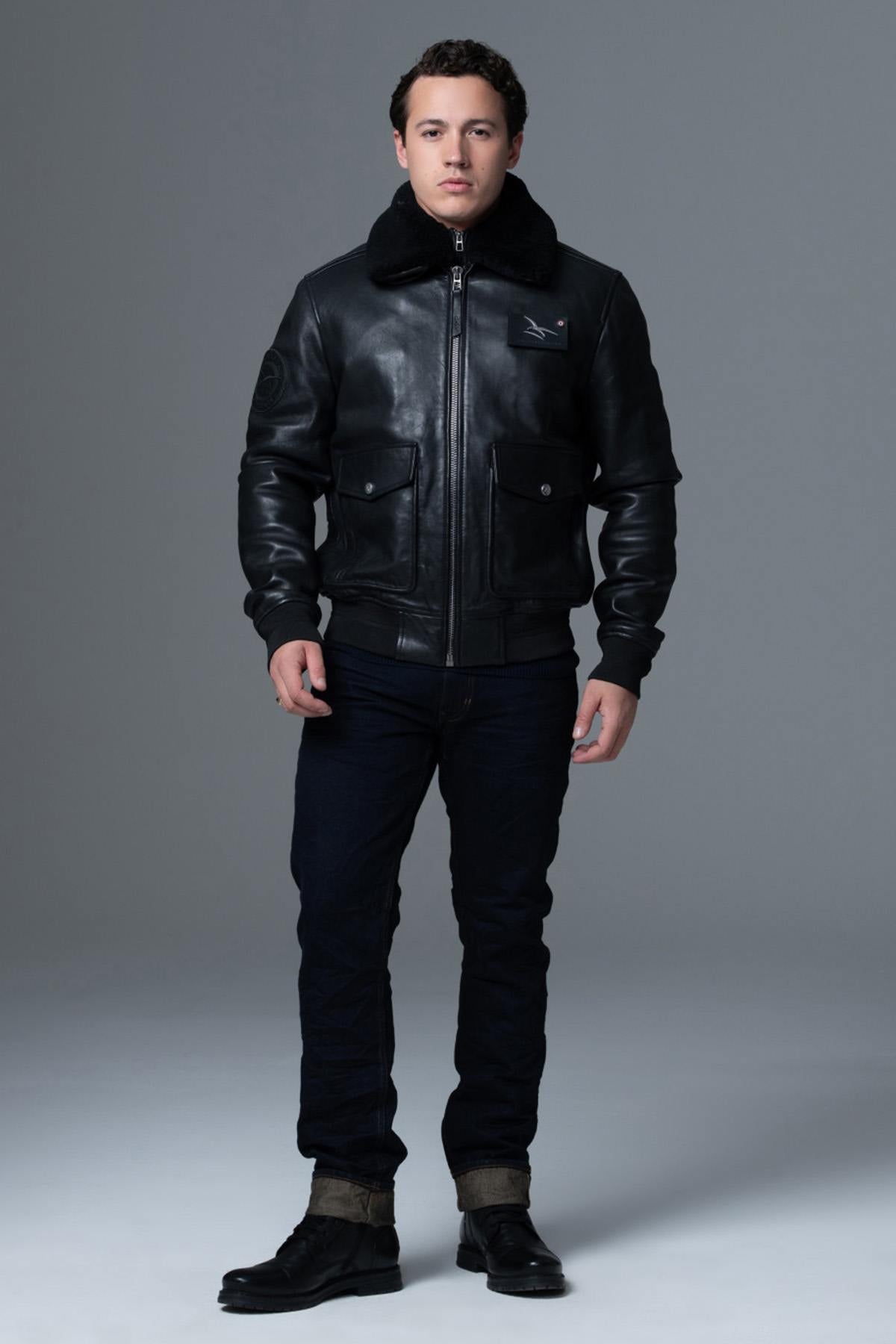 Blouson Homme Armée De L'air Et De L'espace PILOT ATLAS BLACK — vue 4