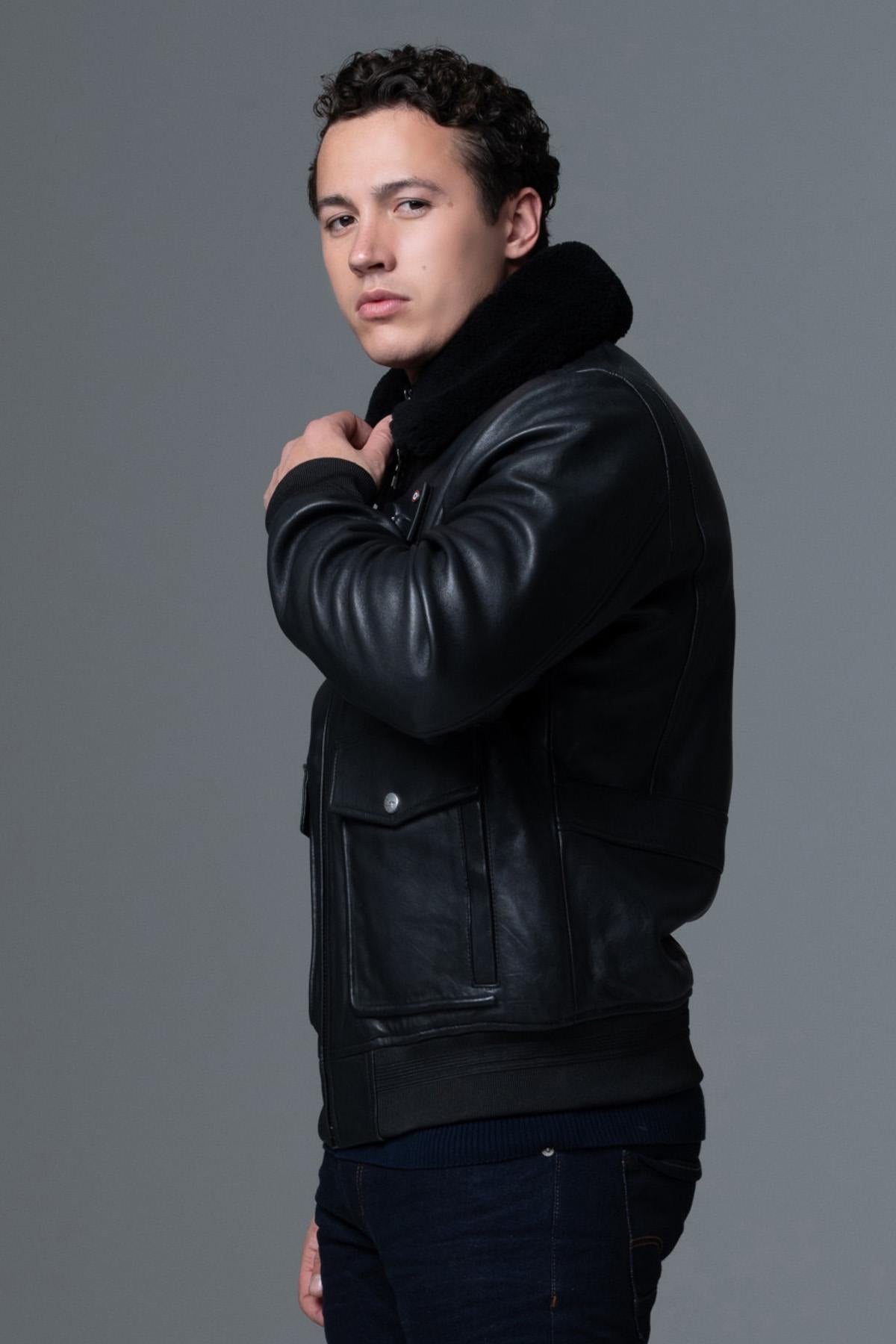 Blouson Homme Armée De L'air Et De L'espace PILOT ATLAS BLACK — vue 11