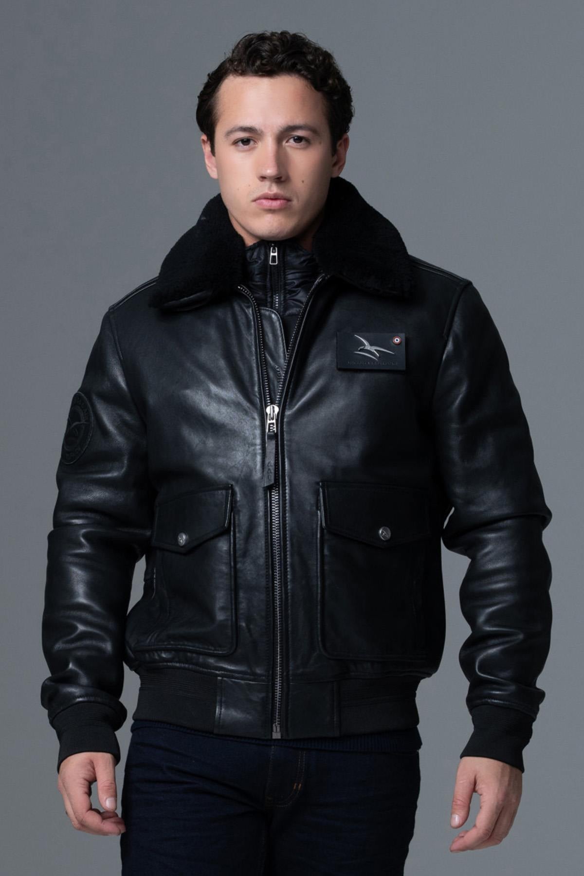 Blouson Homme Armée De L'air Et De L'espace PILOT ATLAS BLACK — vue 10