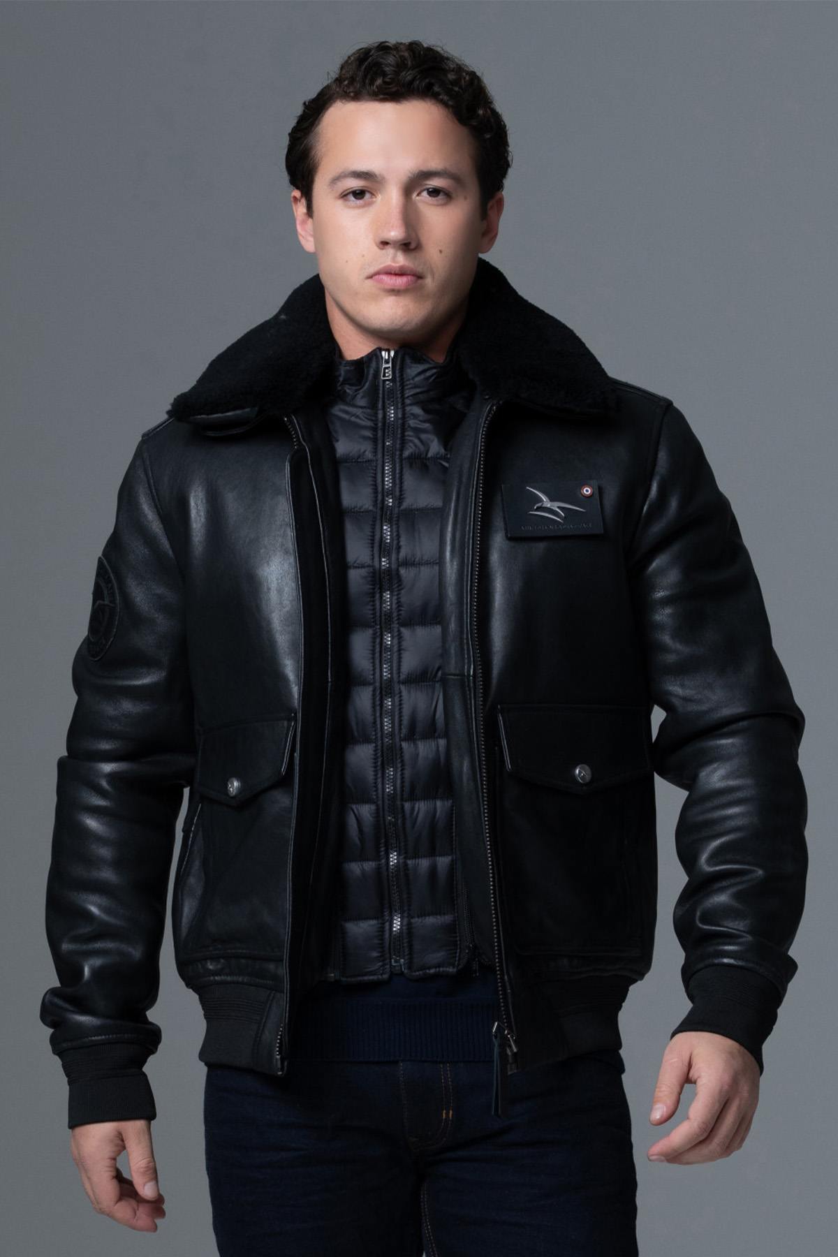 Blouson Homme Armée De L'air Et De L'espace PILOT ATLAS BLACK — vue 8