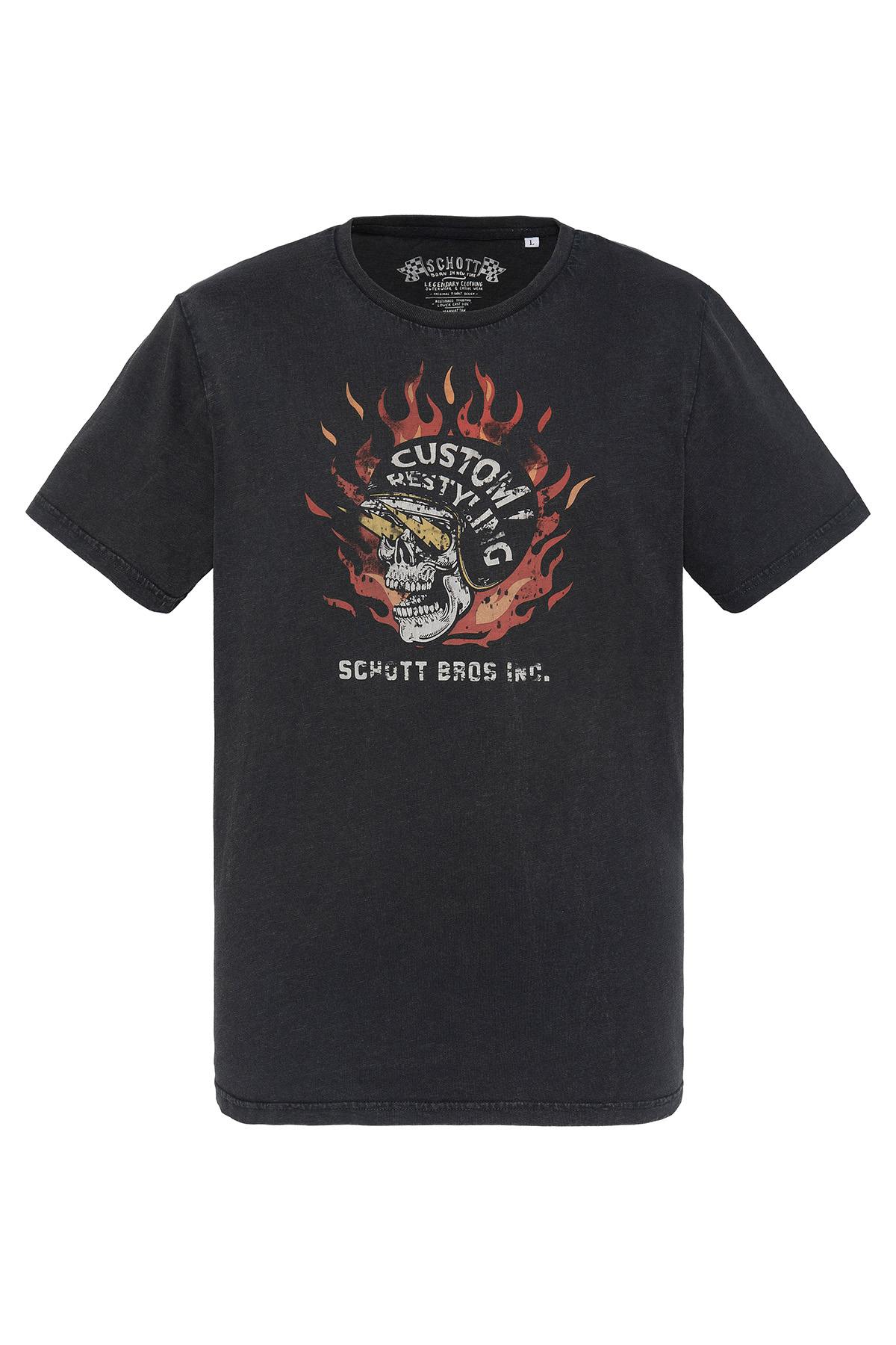 Camiseta Hombre Schott TSELIS BLACK — vista 5