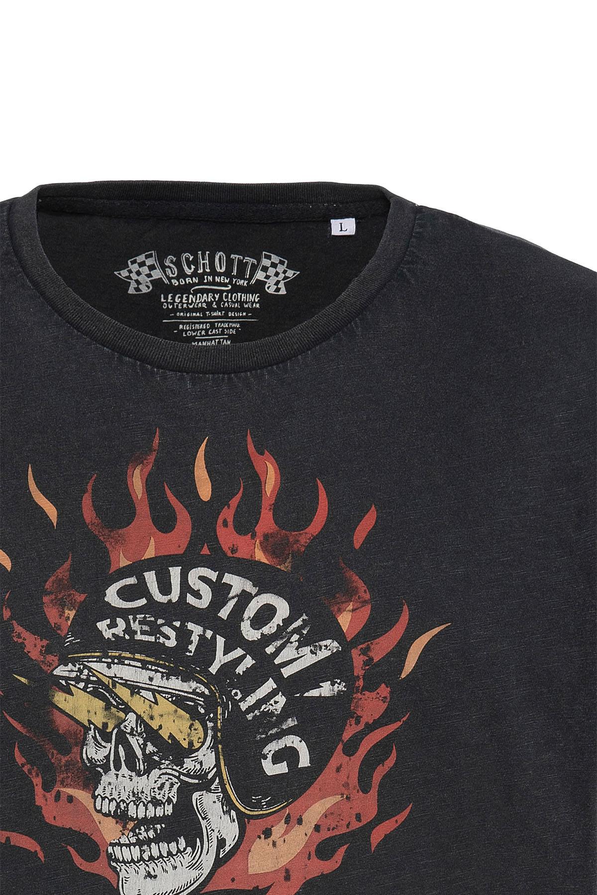 Camiseta Hombre Schott TSELIS BLACK — vista 6