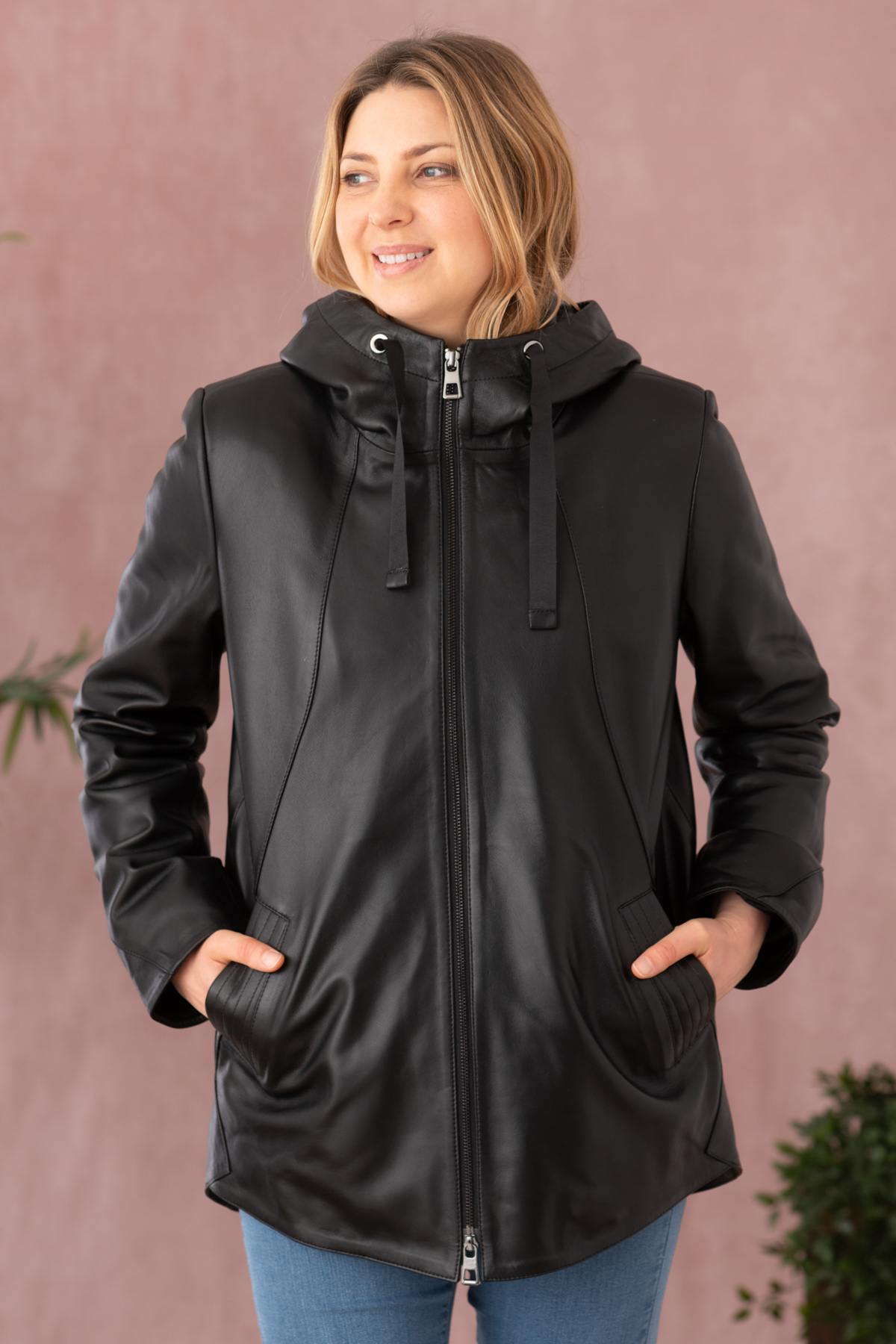 Giacche Donna Cityzen AMANDA AGNEAU PERLE NOIR — vista 5