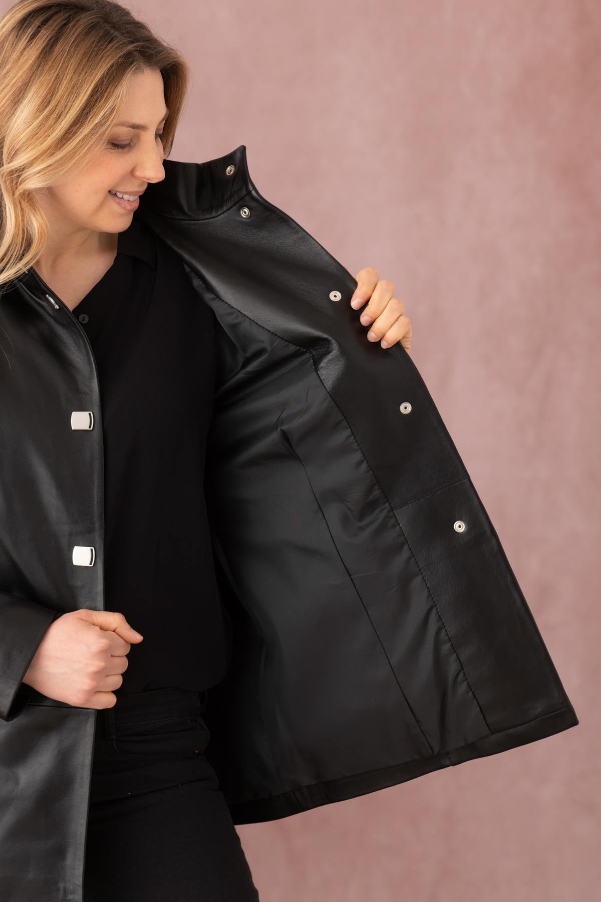 Cazadora Mujeres Cityzen ELISABETH AGNEAU PERLE NOIR — vista 5