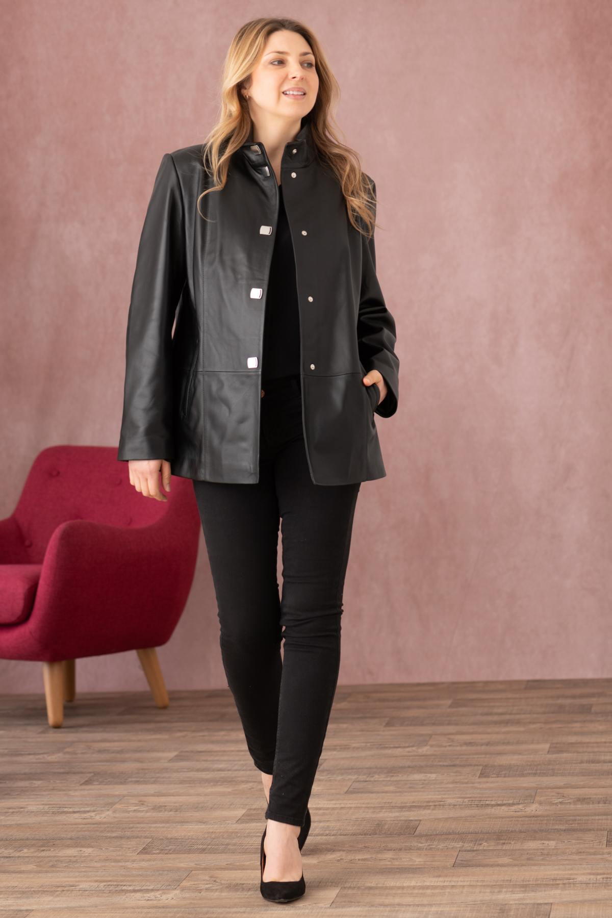 Cazadora Mujeres Cityzen ELISABETH AGNEAU PERLE NOIR — vista 2
