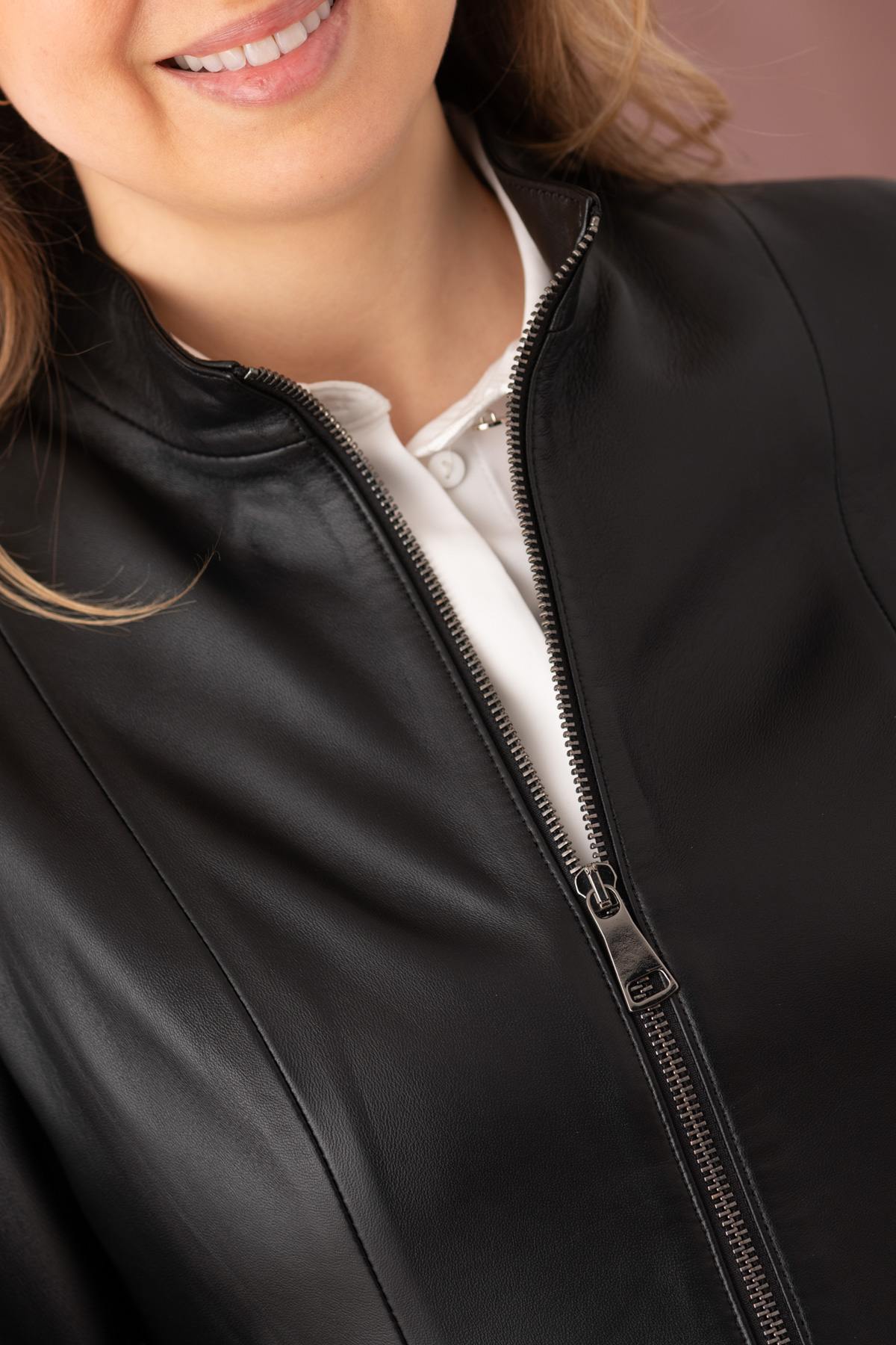 Giacche Donna Cityzen IRINA AGNEAU PERLE NOIR — vista 5