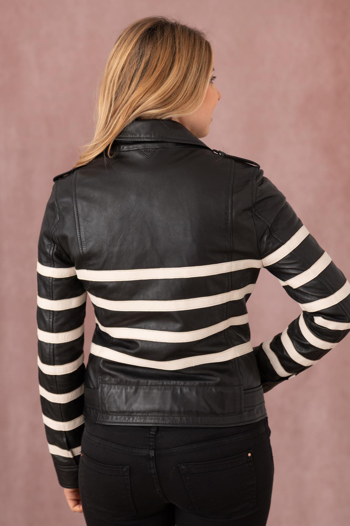 Blouson Femme Rose Garden CHAPUT SHEEP ATLAS BLACK — vue 5