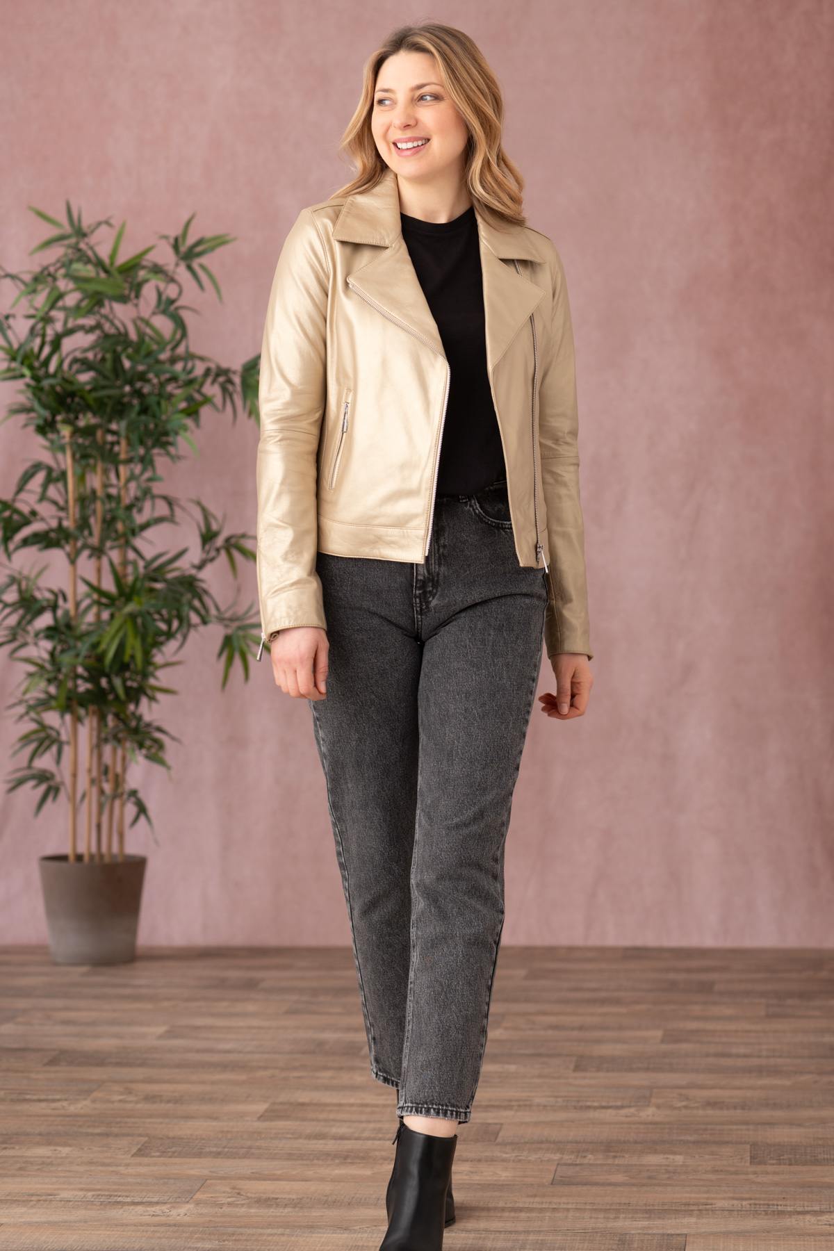 Giacche Donna Oakwood THEA METAL LIGHT GOLD 644 — vista 3