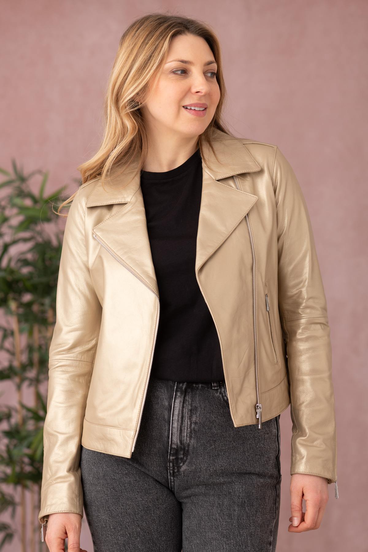 Giacche Donna Oakwood THEA METAL LIGHT GOLD 644 — vista 1