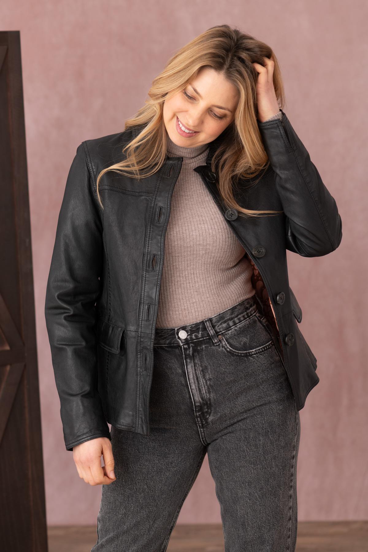 Blouson Femme Oakwood ROMANA NOIR 501 — vue 1