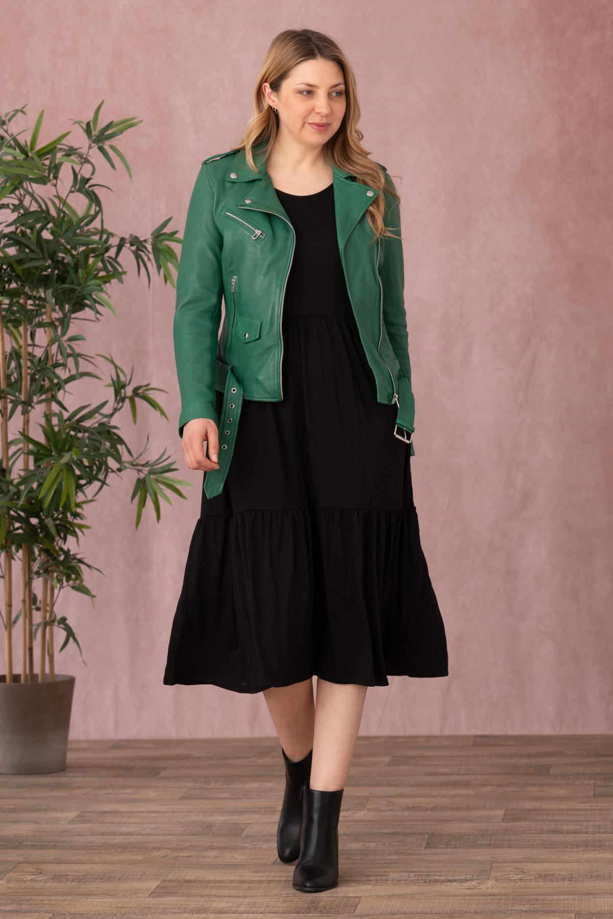 Damen Jacke Rose Garden PAULA LAMB VITA HOLLY GREEN — Ansicht 2