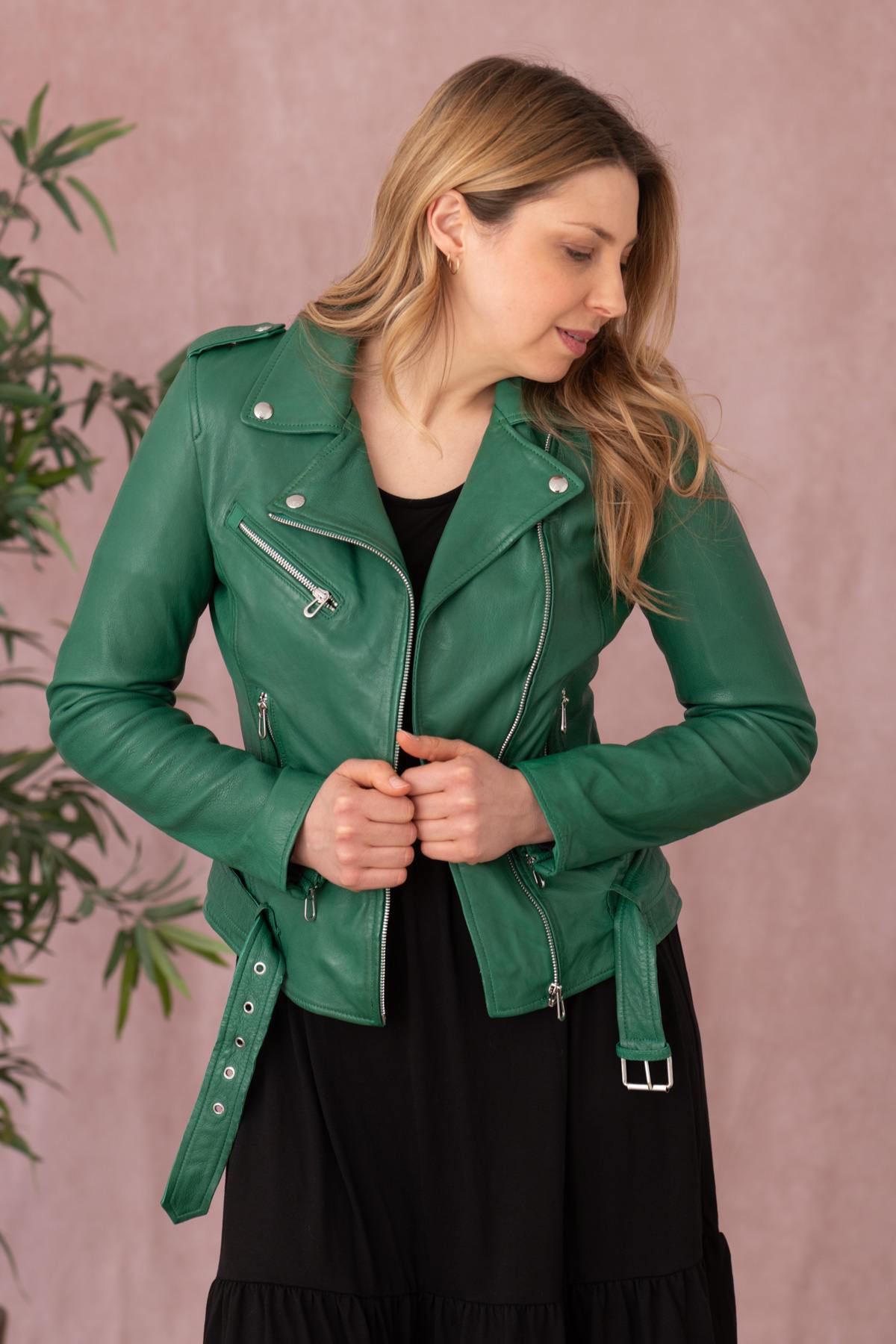 Damen Jacke Rose Garden PAULA LAMB VITA HOLLY GREEN — Ansicht 1