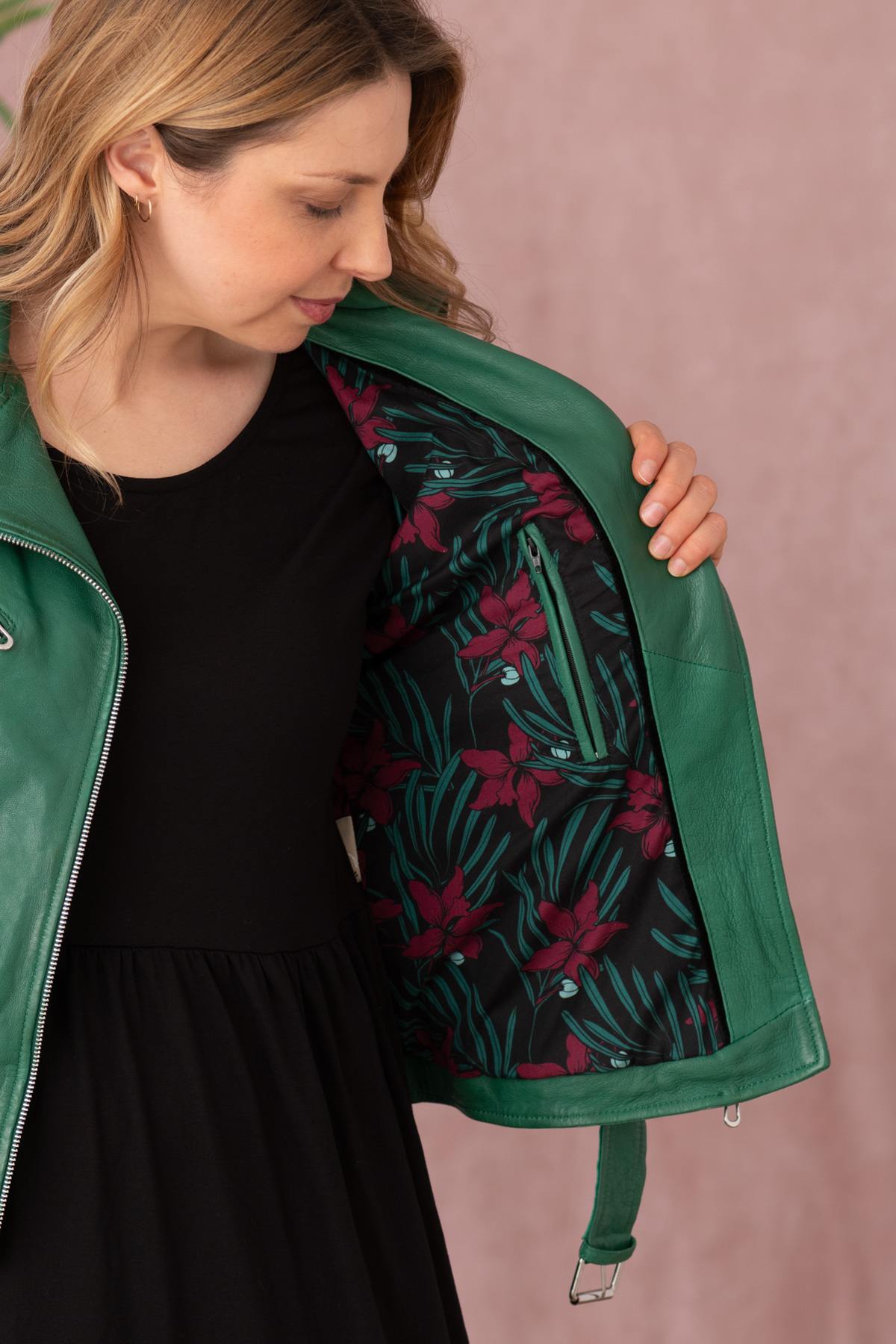 Damen Jacke Rose Garden PAULA LAMB VITA HOLLY GREEN — Ansicht 3