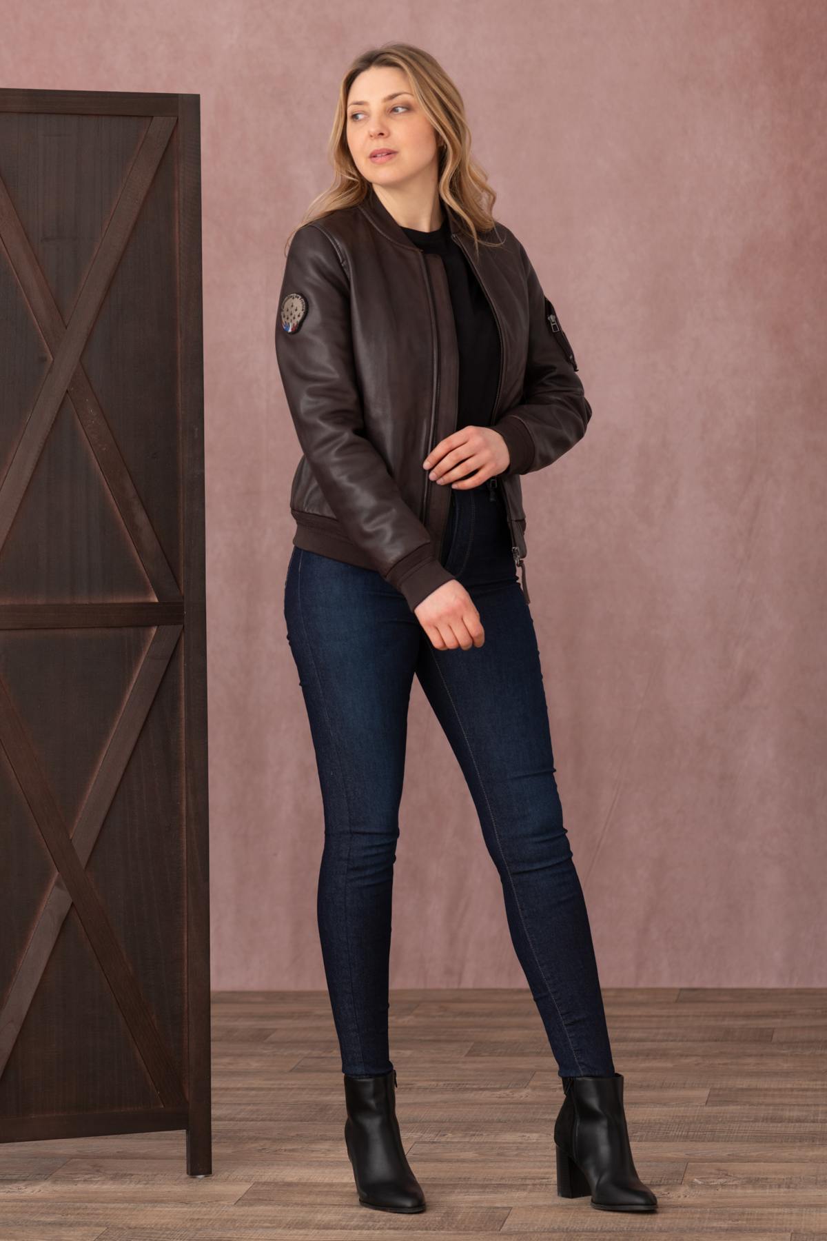 Blouson Femme Patrouille De France BAKER ALPHA BROWN — vue 6