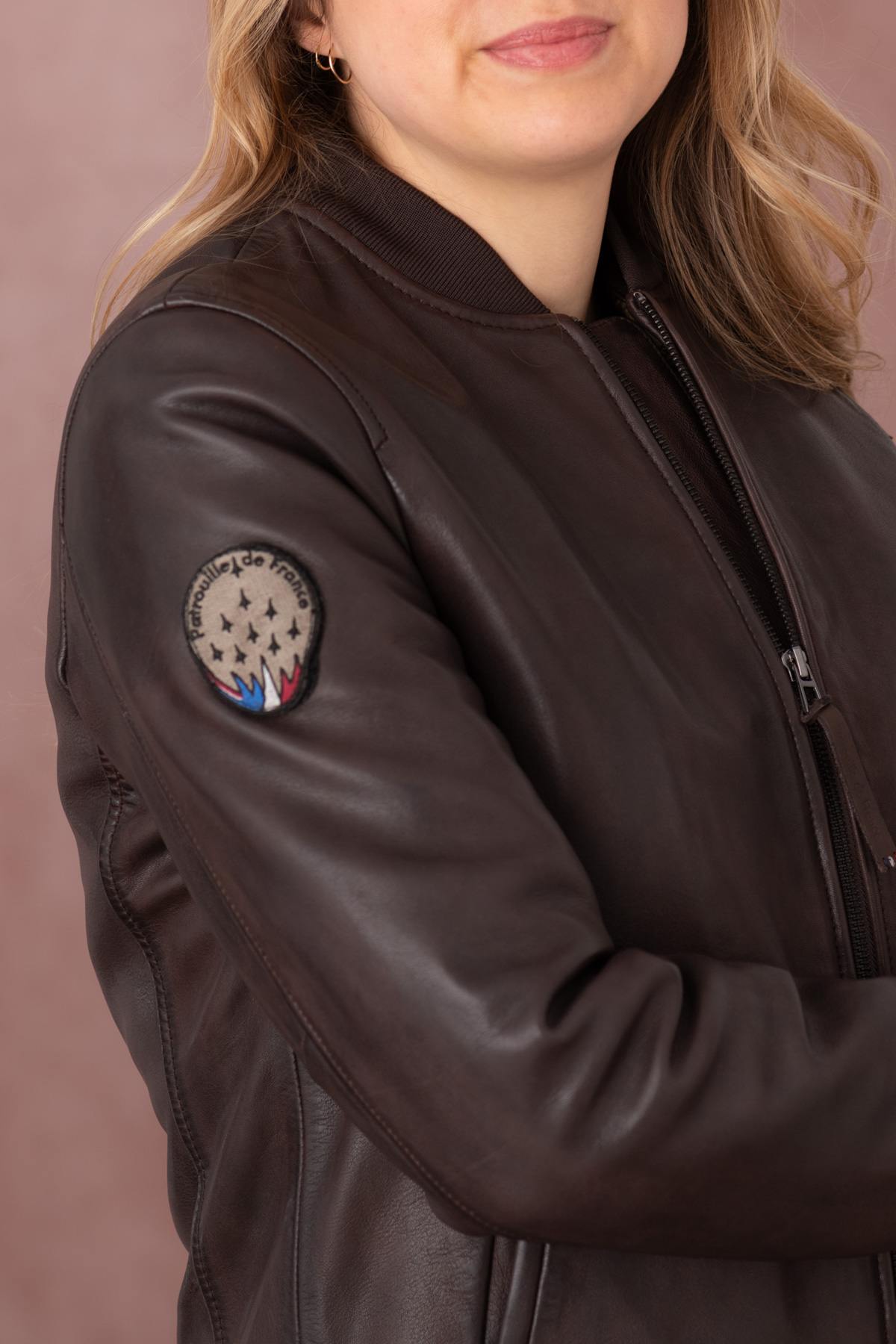 Blouson Femme Patrouille De France BAKER ALPHA BROWN — vue 5