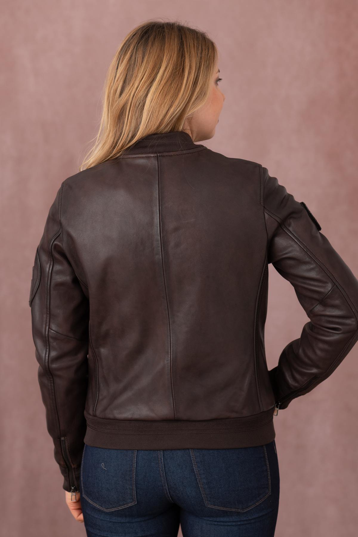 Blouson Femme Patrouille De France BAKER ALPHA BROWN — vue 4