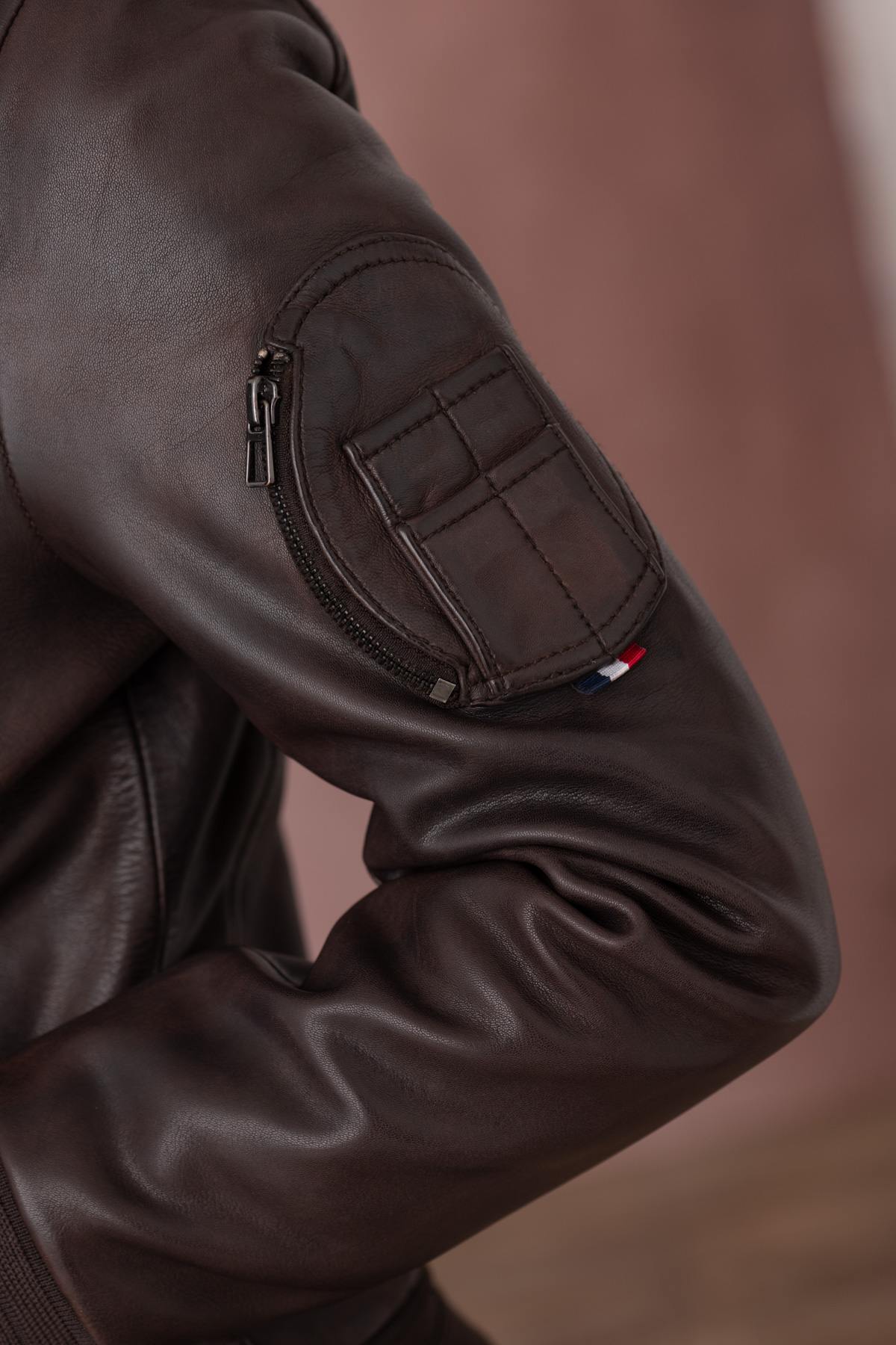 Blouson Femme Patrouille De France BAKER ALPHA BROWN — vue 8