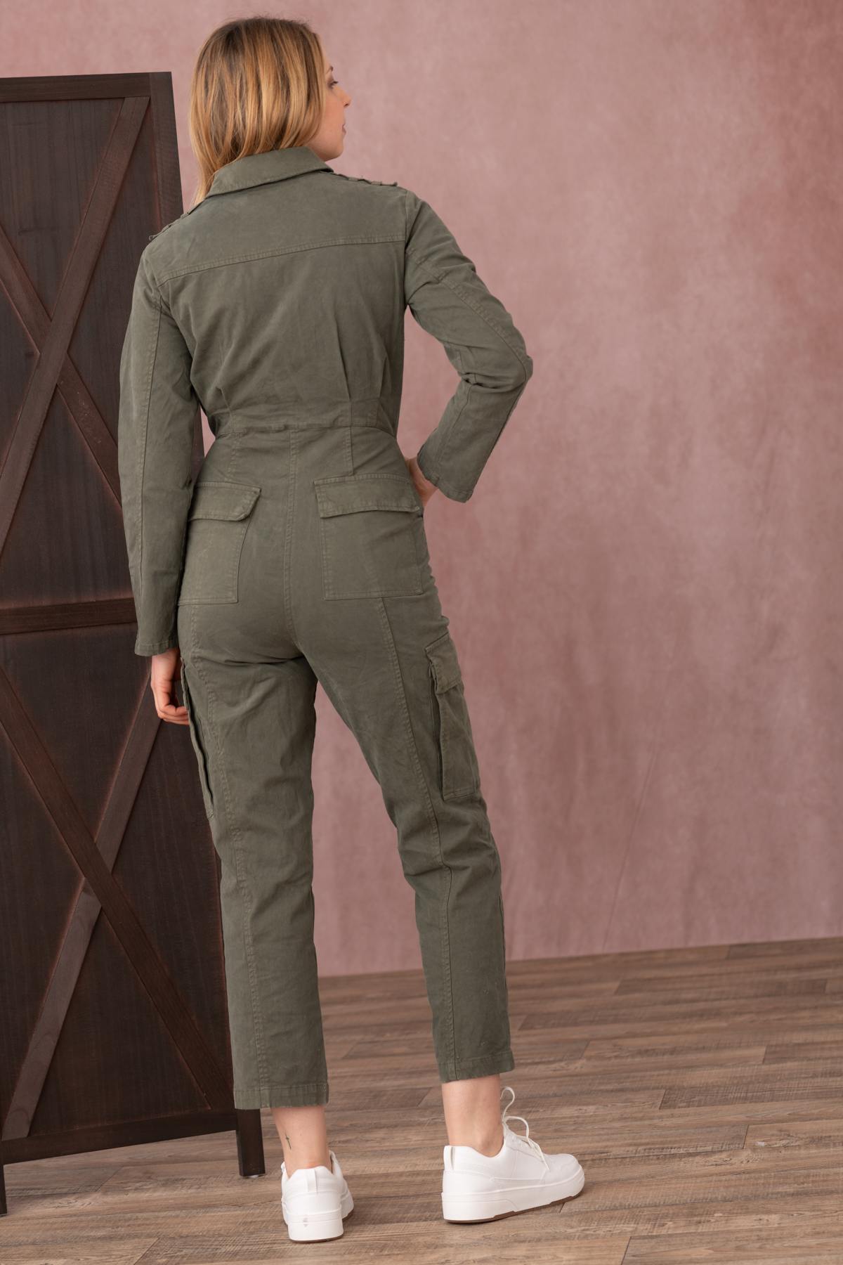 Damen Rock/kleid Aeronautica Militare TU128DCT3221 07262 VERDE MILITARE — Ansicht 4