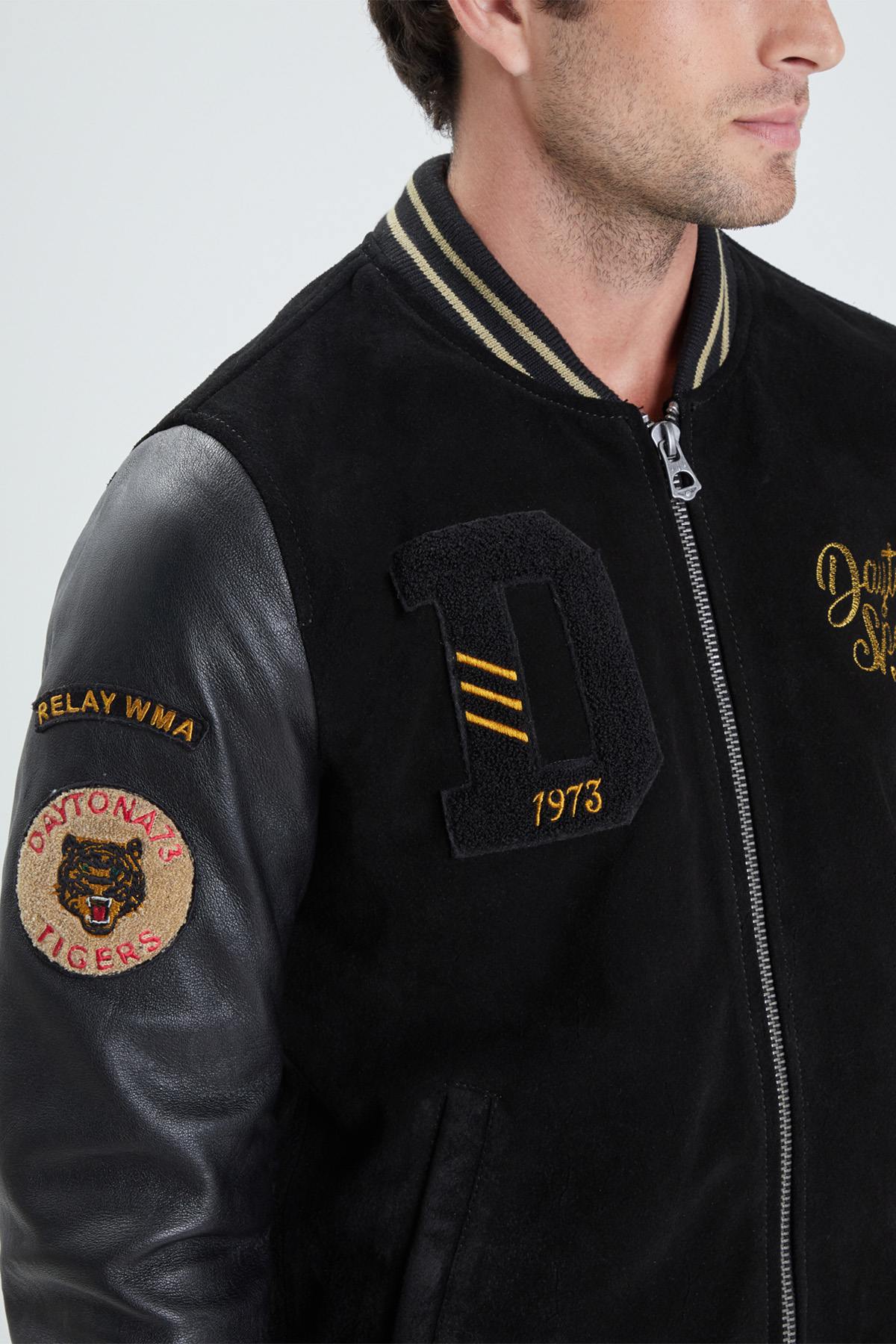 Chaqueta Hombre Daytona ACADEMY BUFF SUEDE BLACK — vista 3