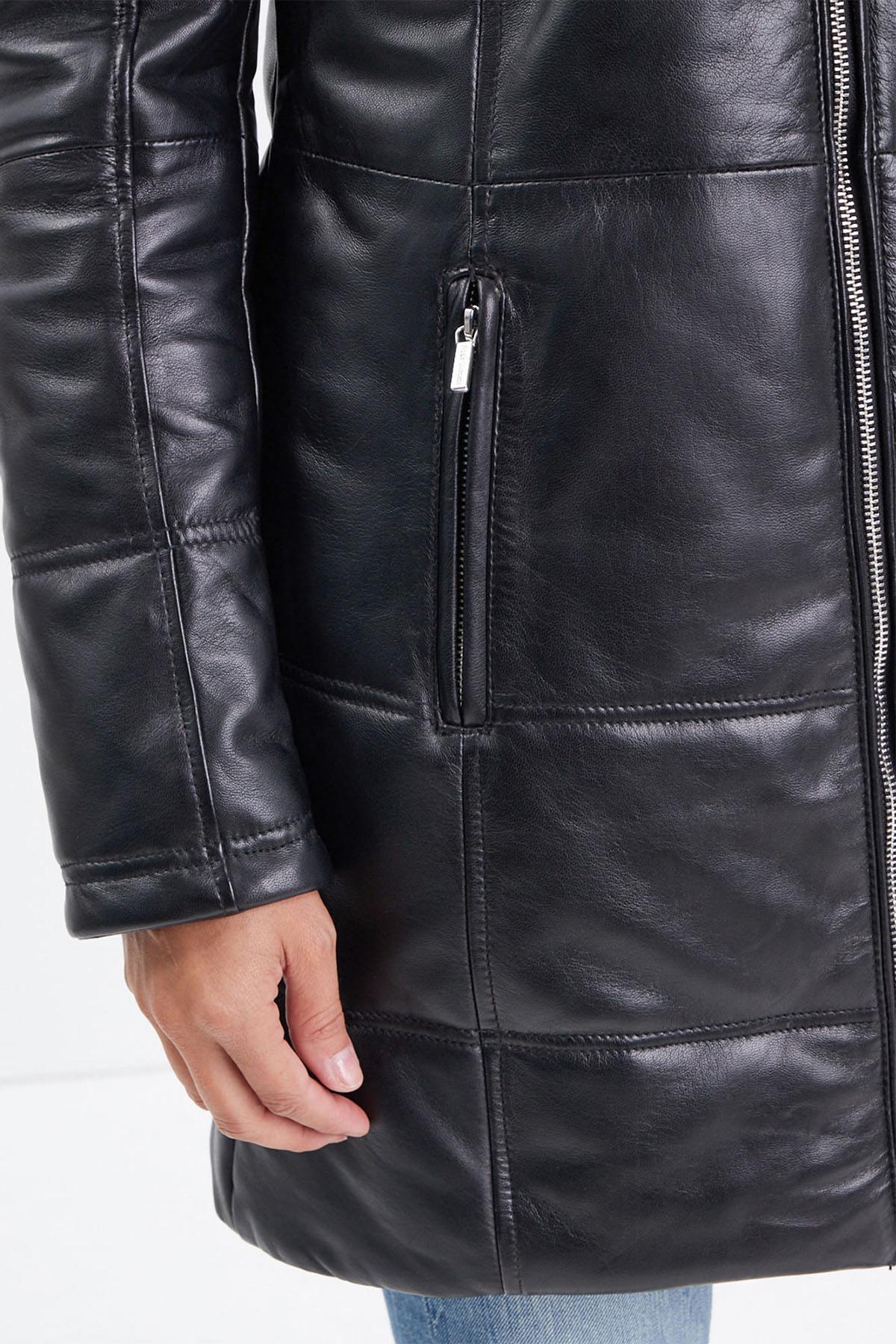 Veste Femme Rose Garden ANOUK HOOD LAMB ORION BLACK — vue 5