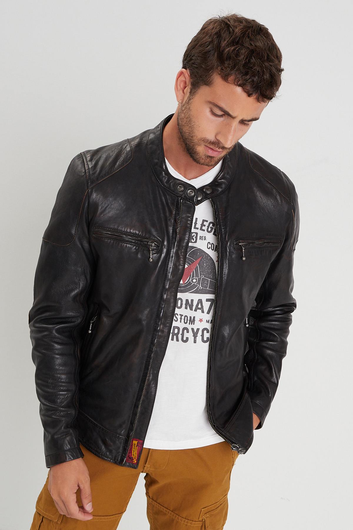 Giacche Uomo Daytona WATKINS LAMB ERMIS BLACK — vista 4