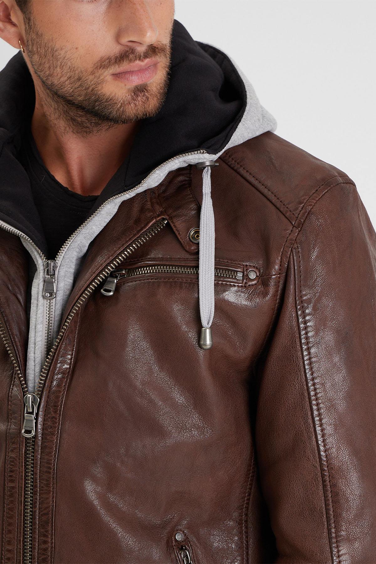 Blouson Homme Daytona WINSTON HOOD LAMB VITA BISON — vue 2