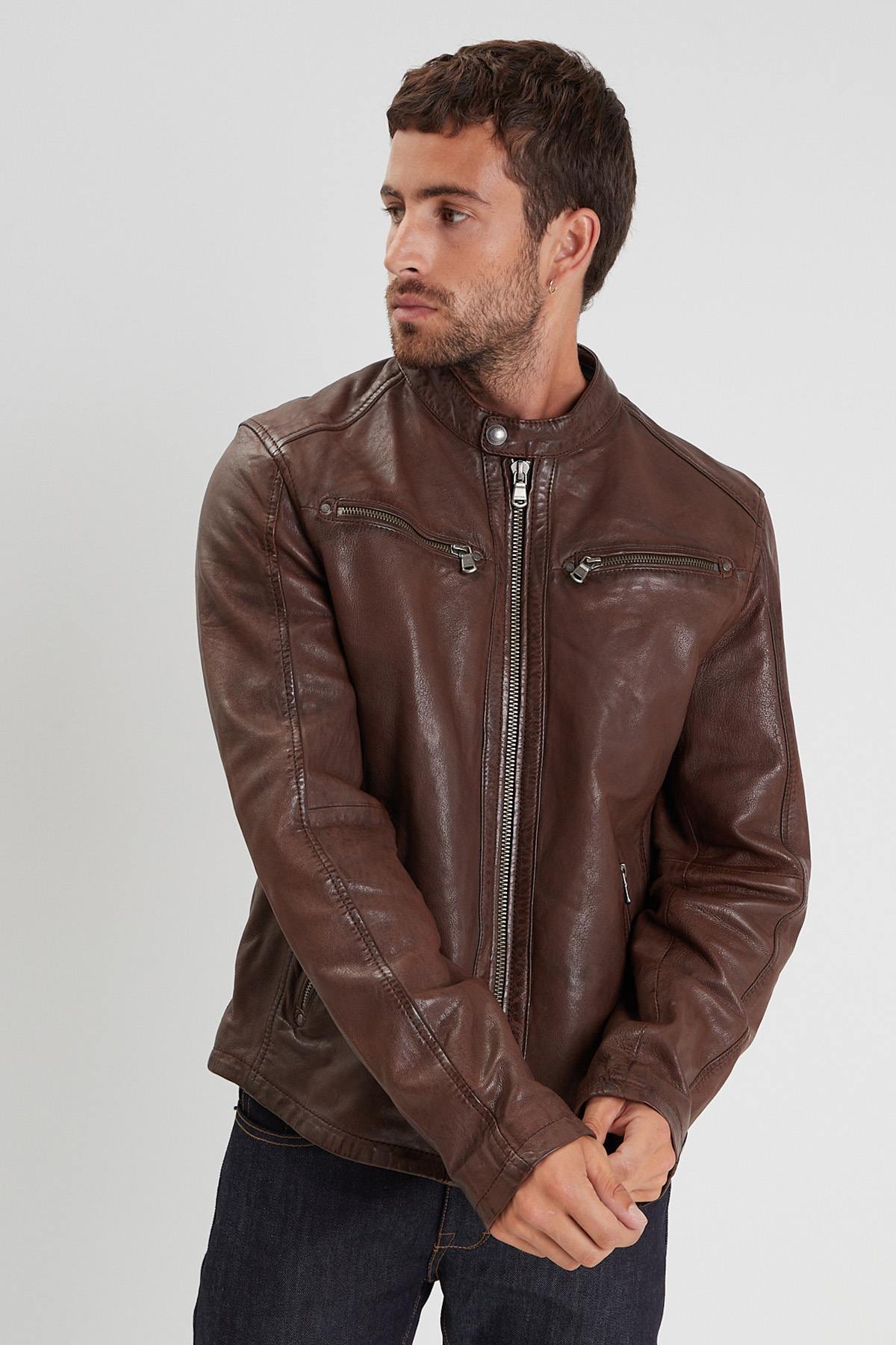 Blouson Homme Daytona WINSTON HOOD LAMB VITA BISON — vue 3