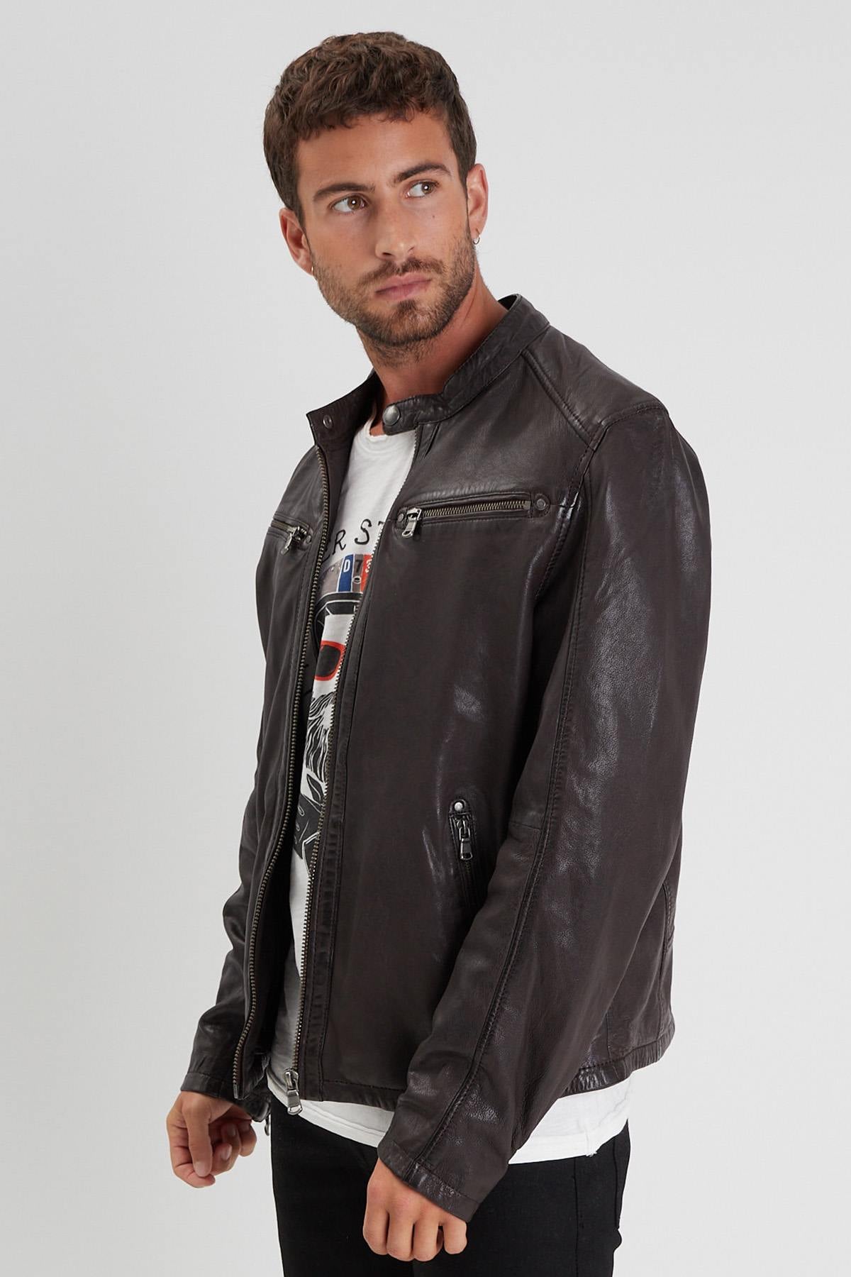 Blouson Homme Daytona WINSTON HOOD LAMB VITA R.BROWN — vue 4