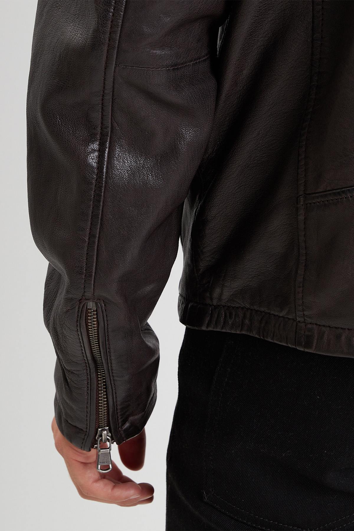 Blouson Homme Daytona WINSTON HOOD LAMB VITA R.BROWN — vue 3