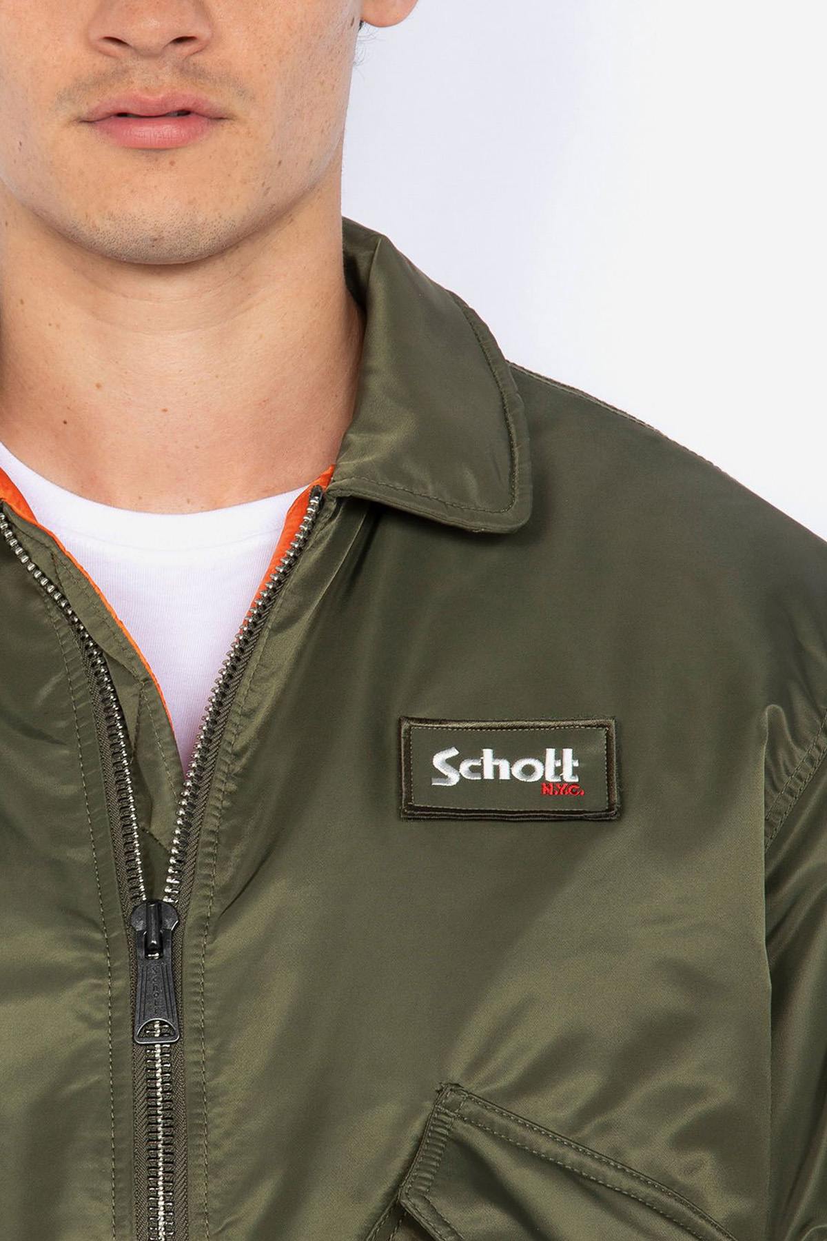 Blouson Homme Schott 21090RS ARMY KAKI — vue 4