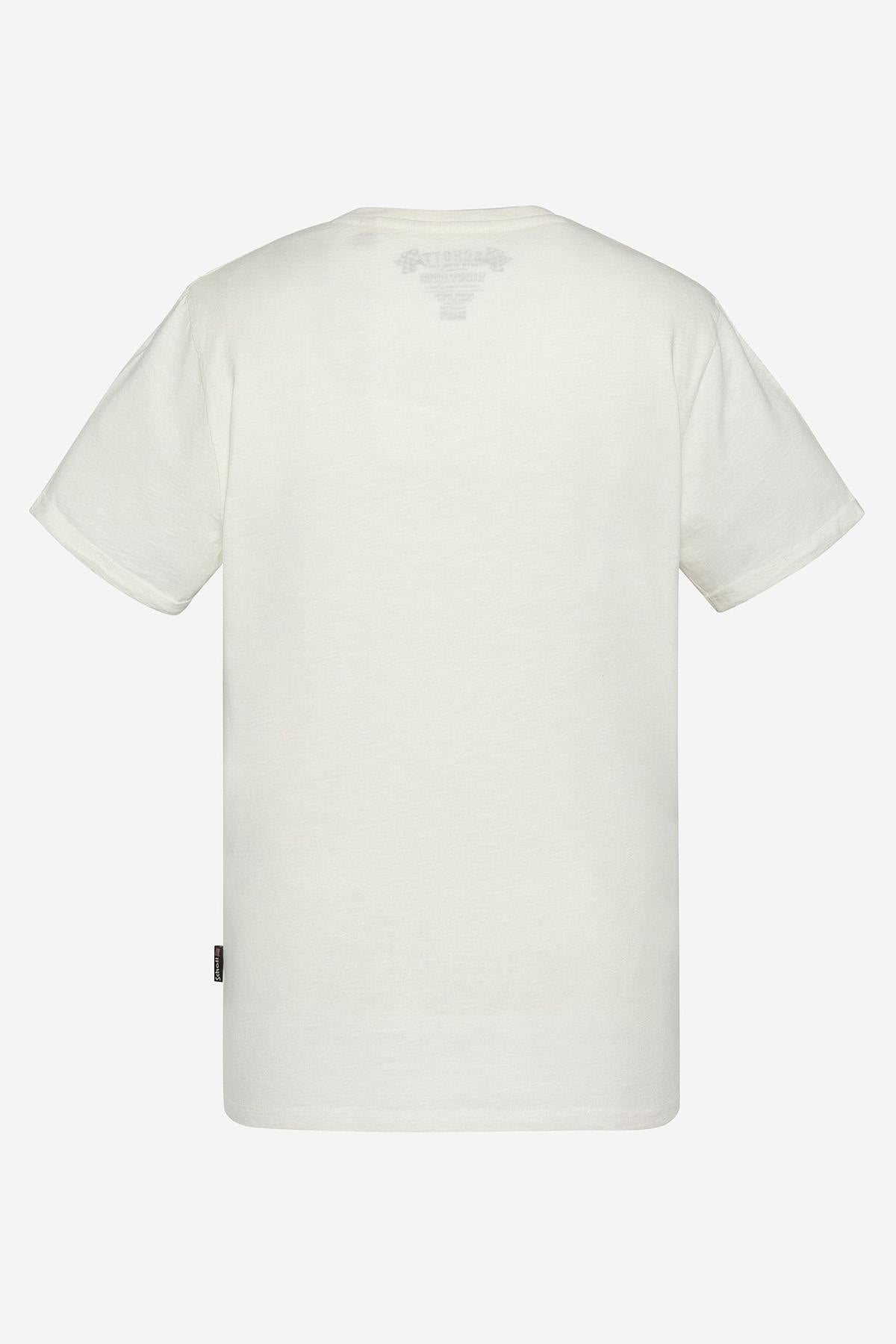 Camiseta Hombre Schott TSGRIFFIN OFF WHITE — vista 5