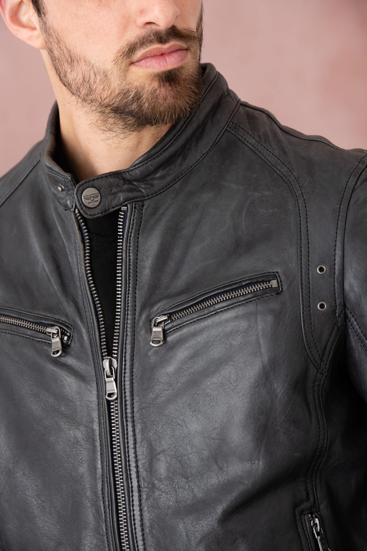 Blouson Homme Daytona DUSTIN SHEEP TIGER MIDNIGHT BLUE — vue 3