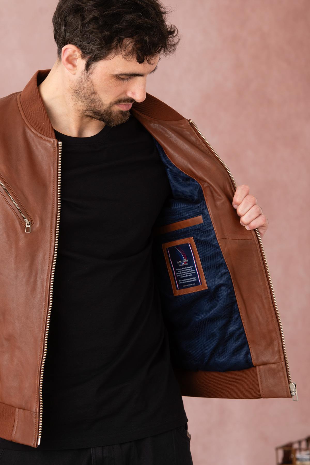 Chaqueta Hombre Patrouille De France GUN PALOMA COGNAC — vista 7