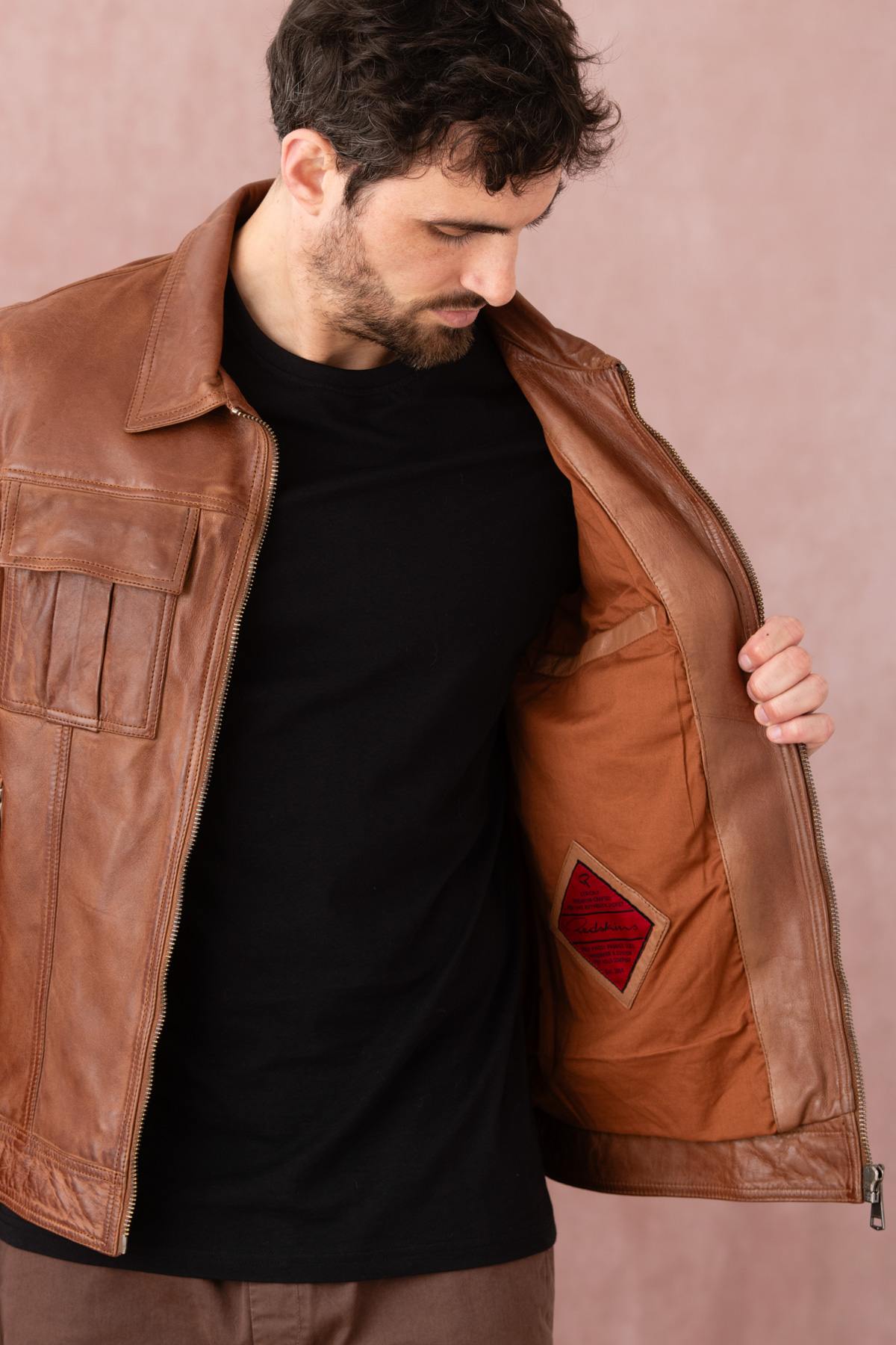 Chaqueta Hombre Redskins CRISTO VINTAGE COGNAC — vista 6
