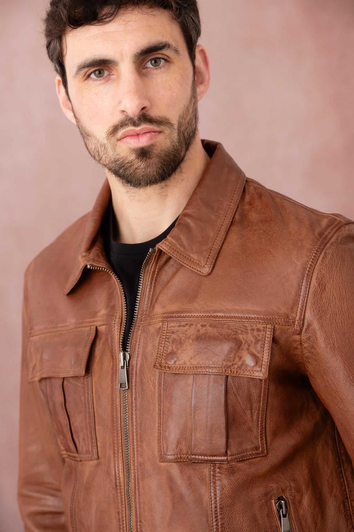 Chaqueta Hombre Redskins CRISTO VINTAGE COGNAC — vista 2