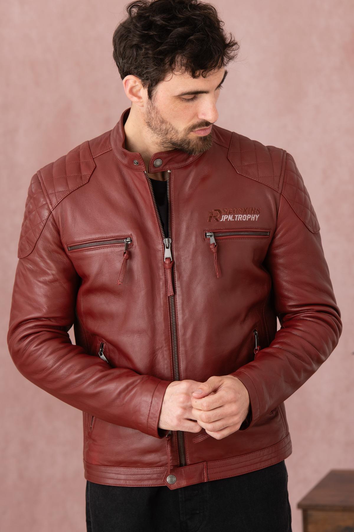 Giacche Uomo Redskins BULLIT VEGAS DARK RED — vista 4