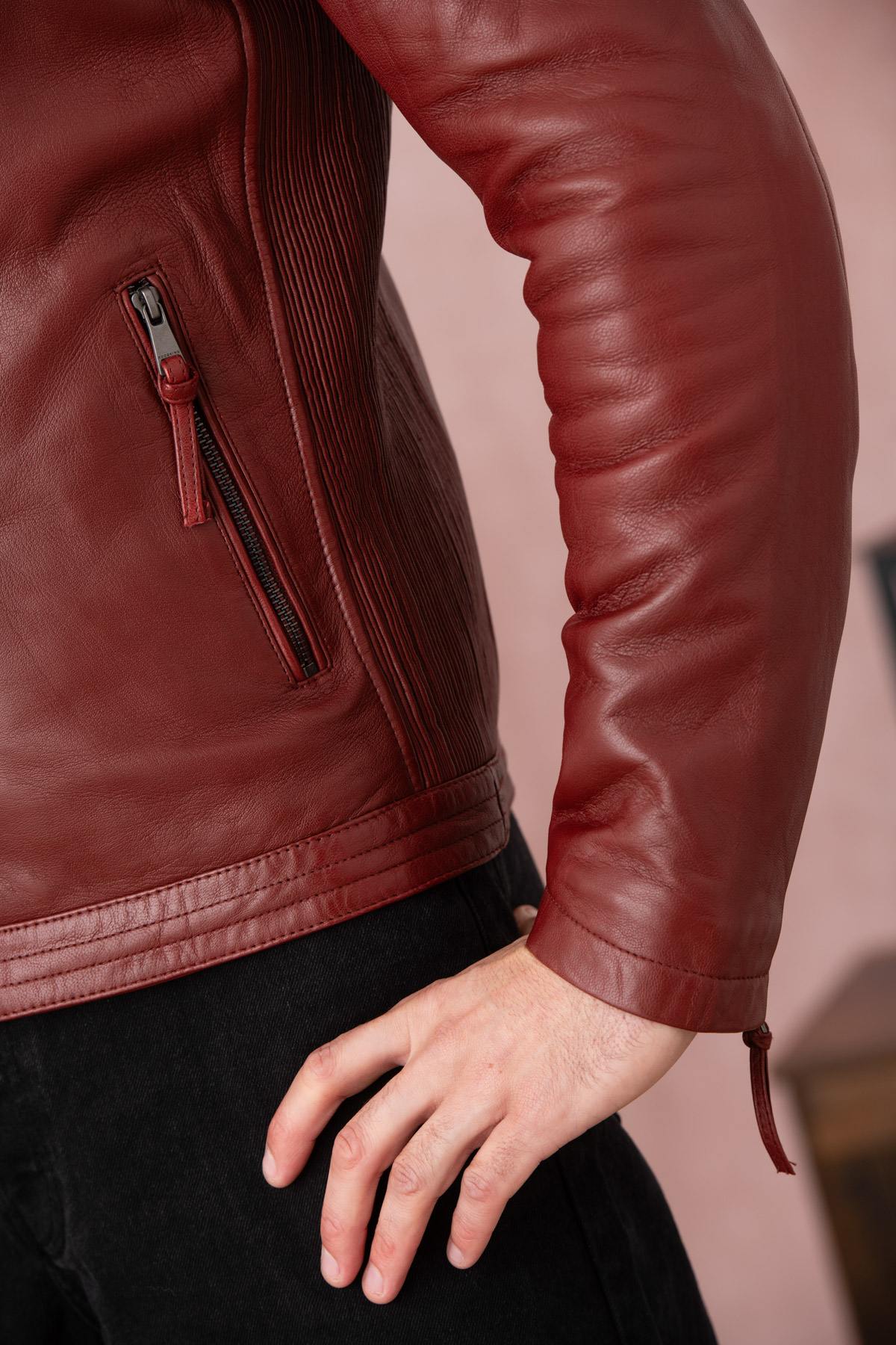 Giacche Uomo Redskins BULLIT VEGAS DARK RED — vista 6