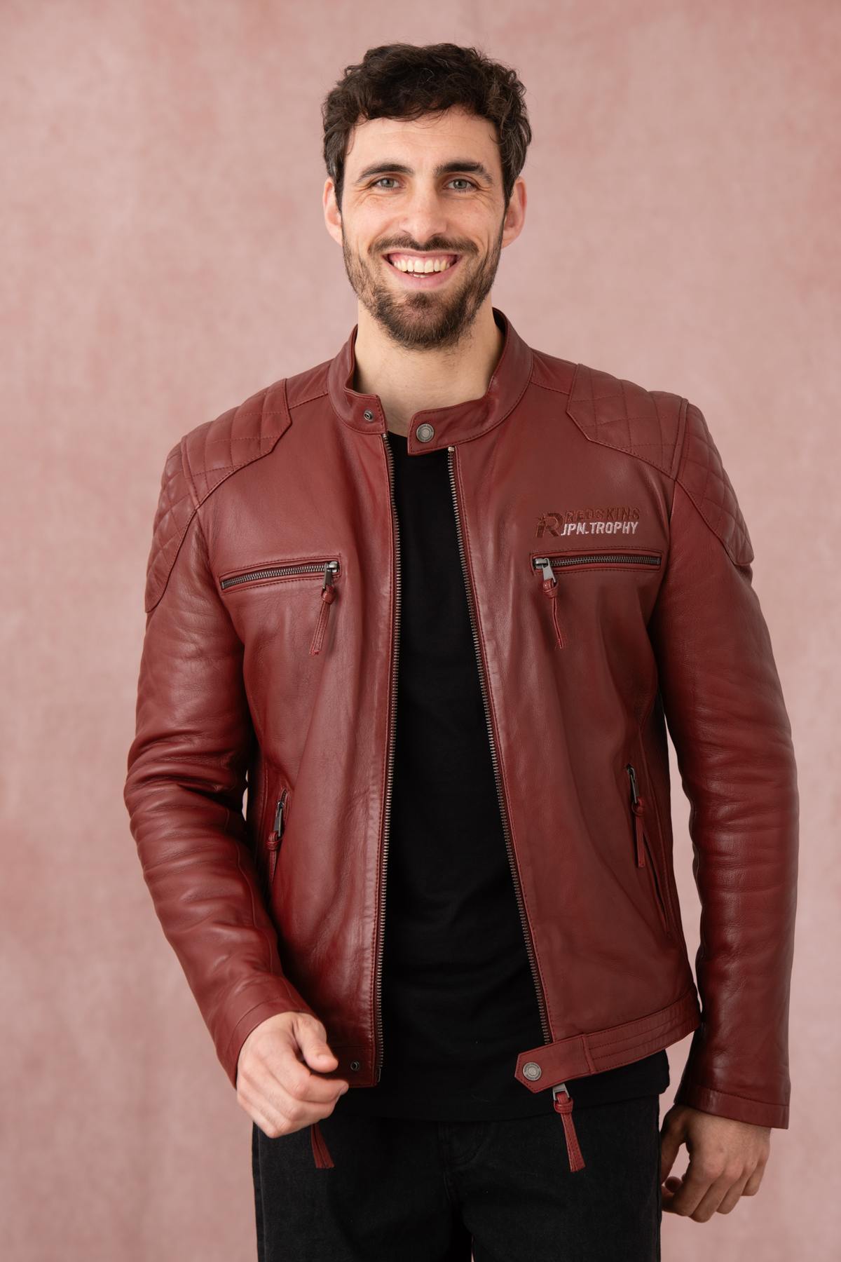 Giacche Uomo Redskins BULLIT VEGAS DARK RED — vista 1