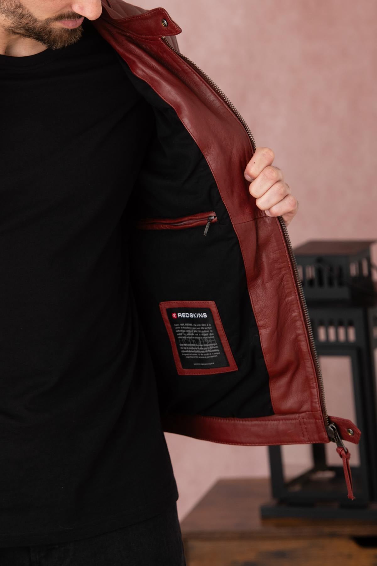 Giacche Uomo Redskins BULLIT VEGAS DARK RED — vista 7