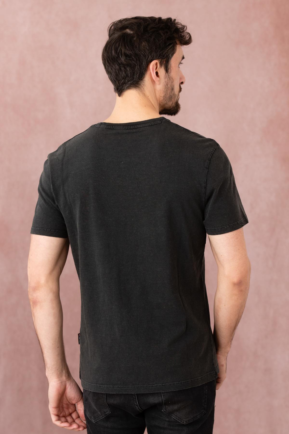 Camiseta Hombre Schott TSELIS BLACK — vista 4